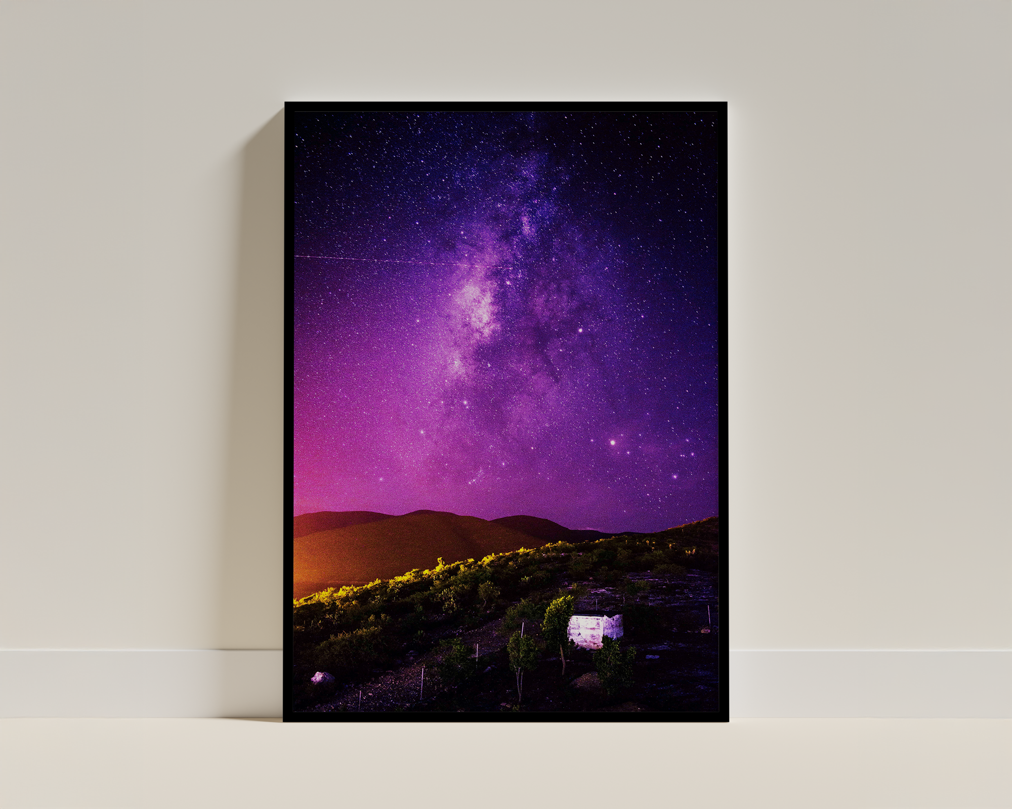 Cosmic Nightfall – Framed Milky Way Landscape Print