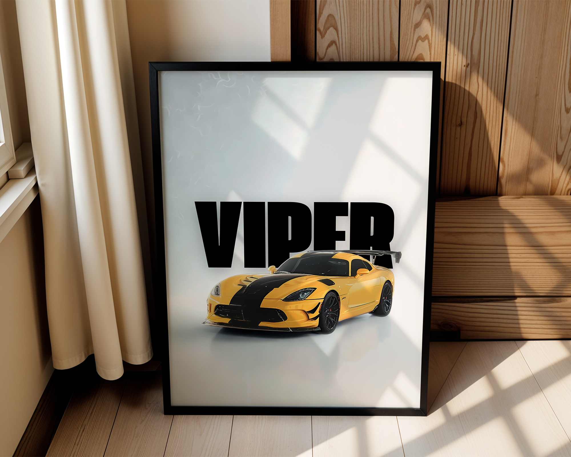 Dodge Viper – Modern Framed Automotive Poster – For Car Lovers