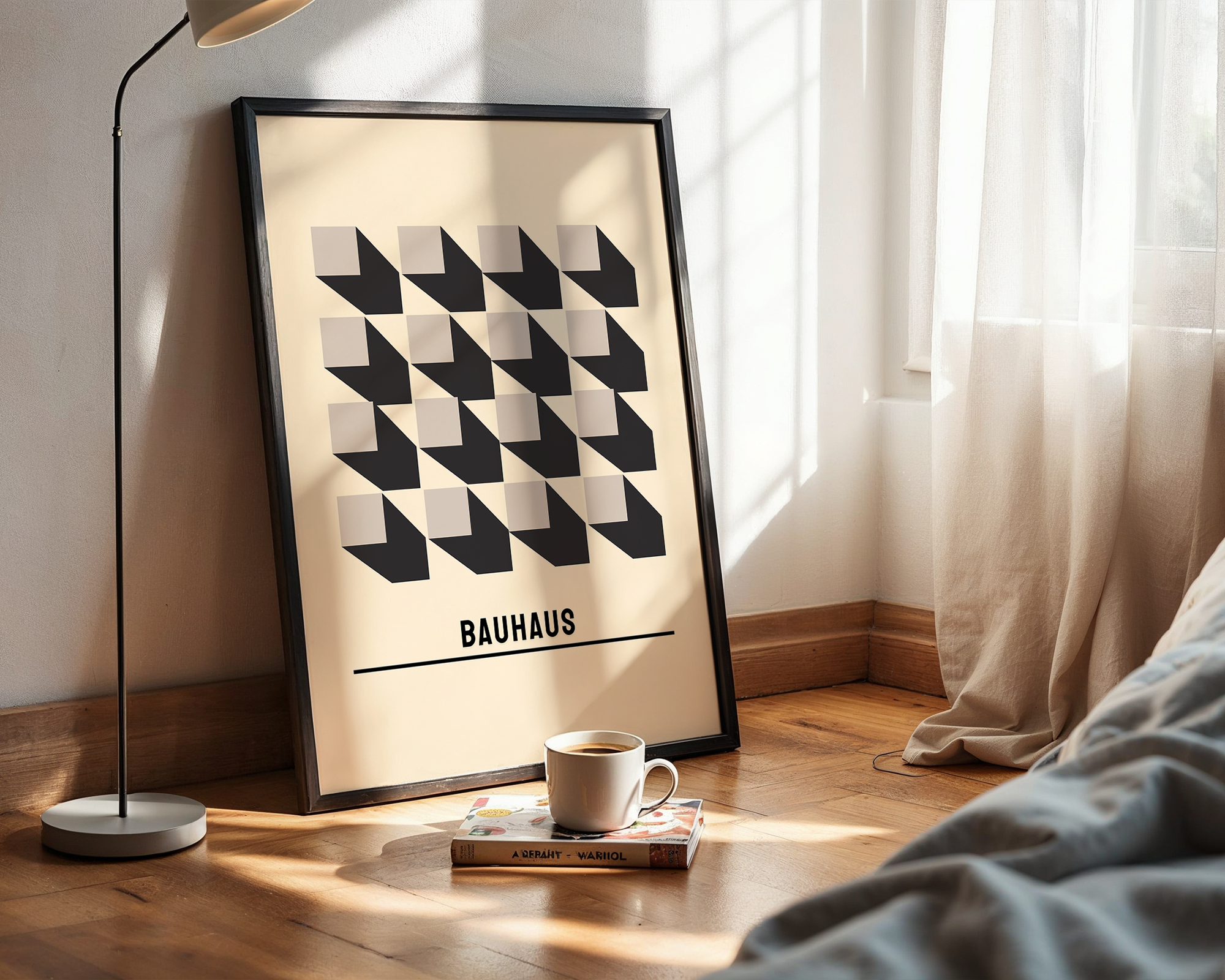 Minimalist Form Print – Structured Bauhaus-Inspired Design