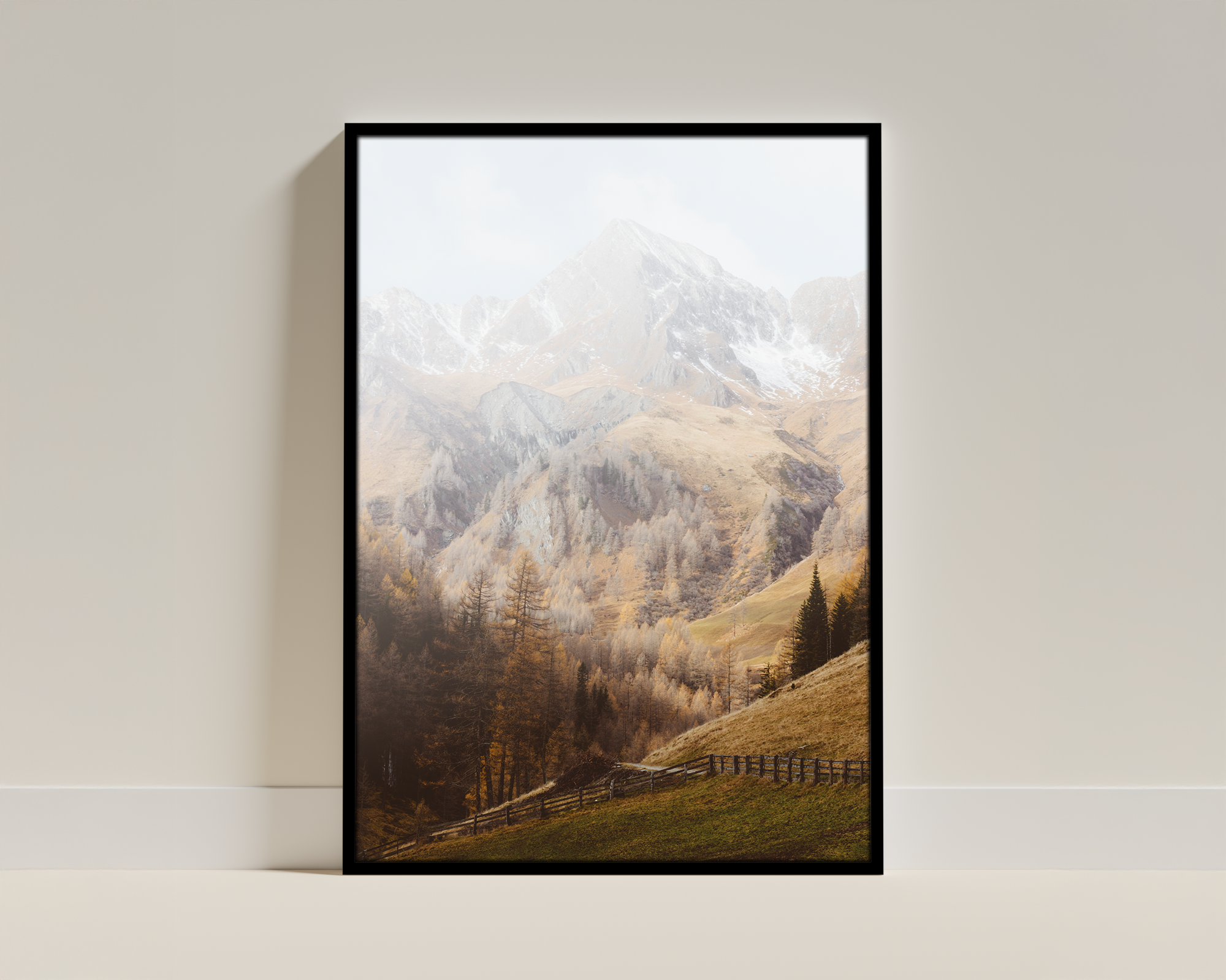 Autumn Silence in the Alps - Framed Print Decor