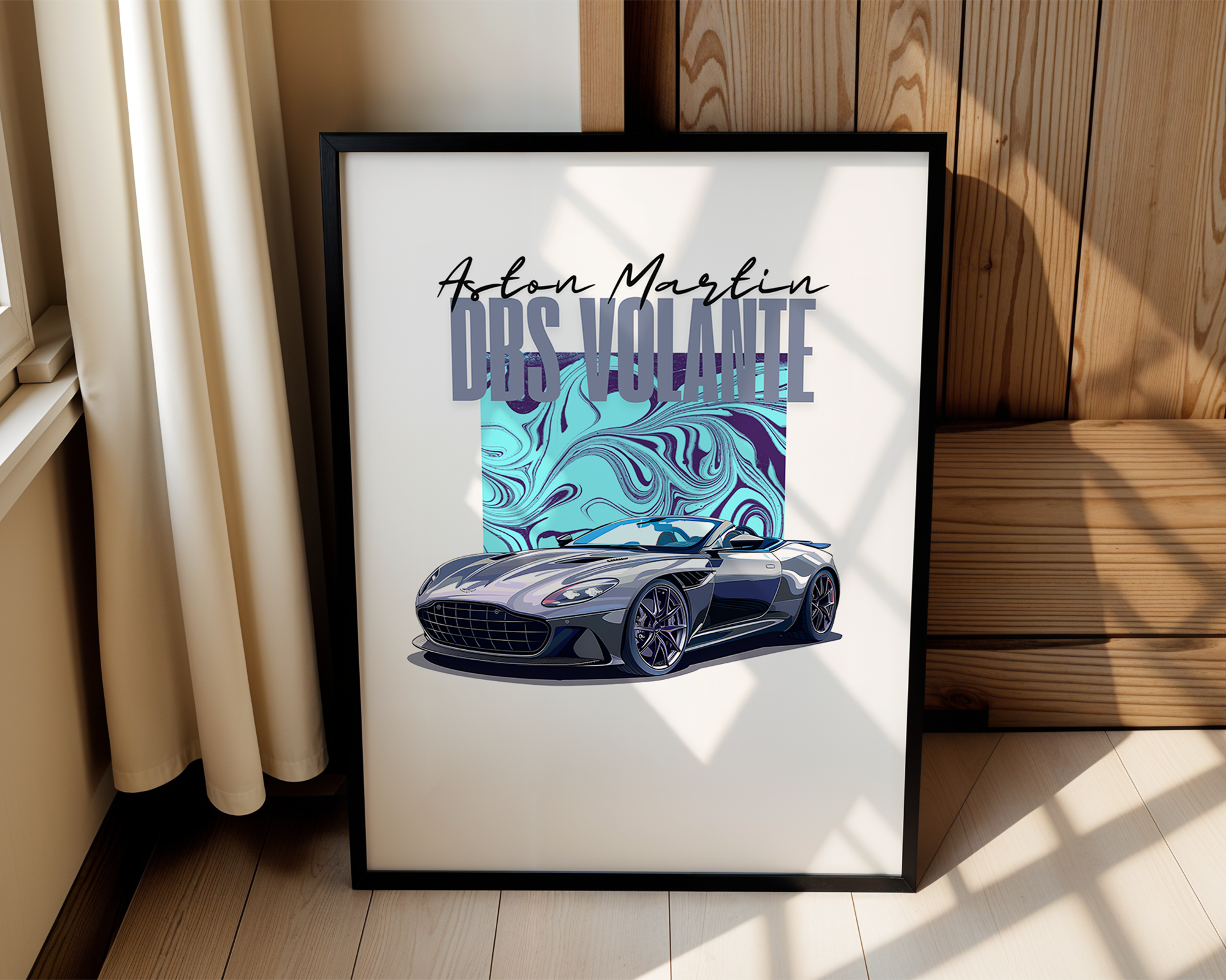 Aston Martin DBS Volante - Automotive Pop Art Framed Poster