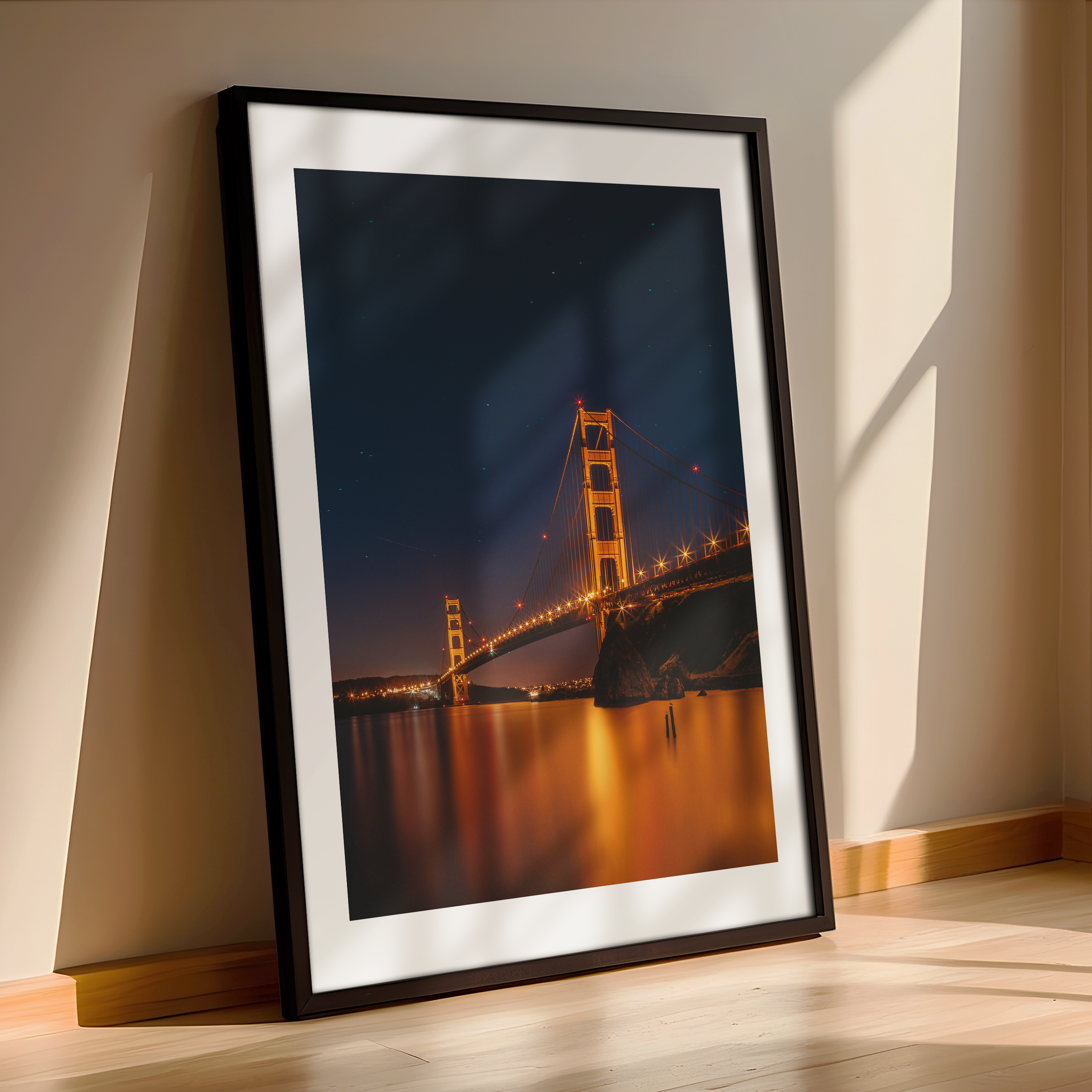 San Francisco’s Golden Gate Bridge – Nightscape Framed Art