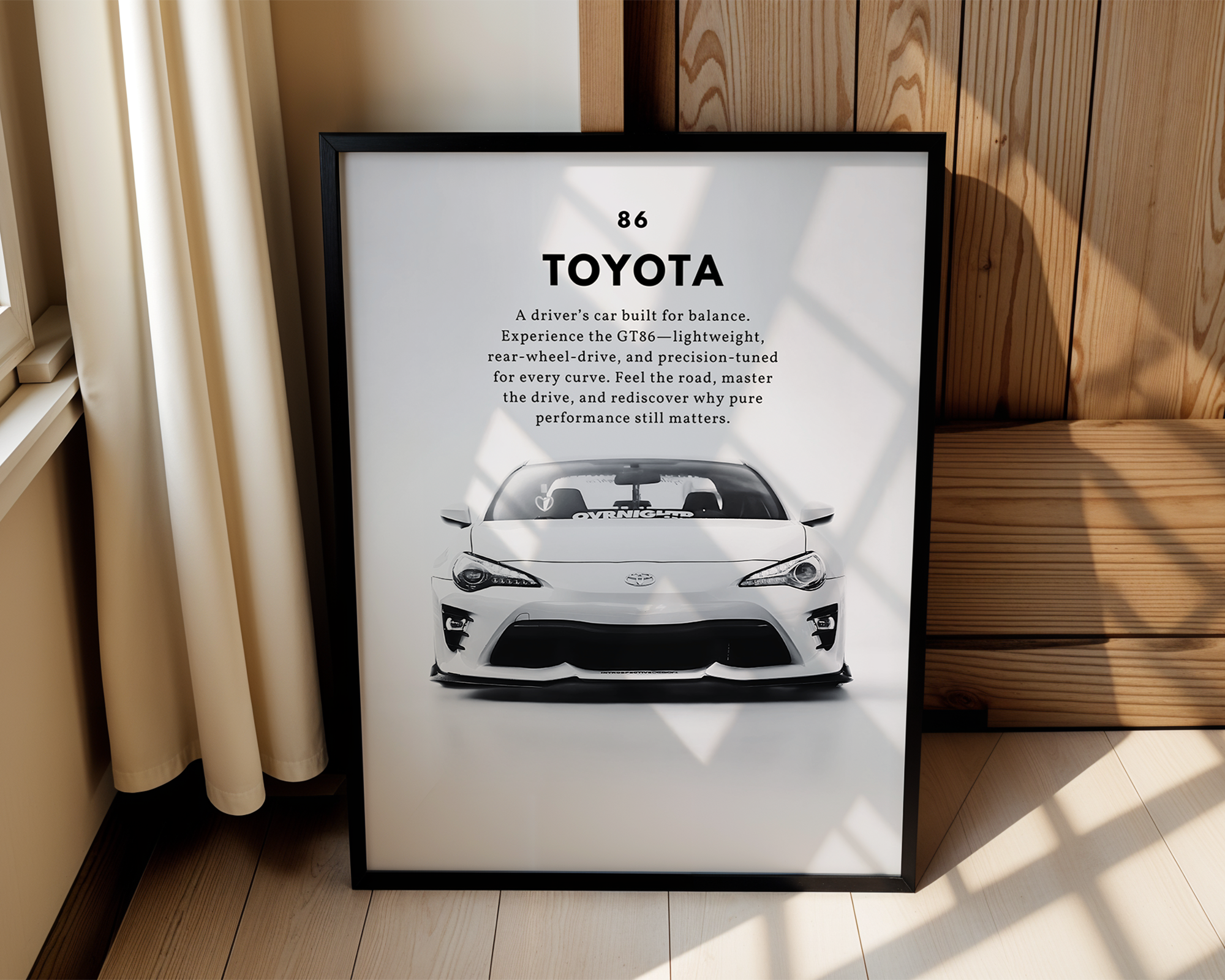 Toyota GT86 – Driver's Car – Modern Framed Automotive Poster