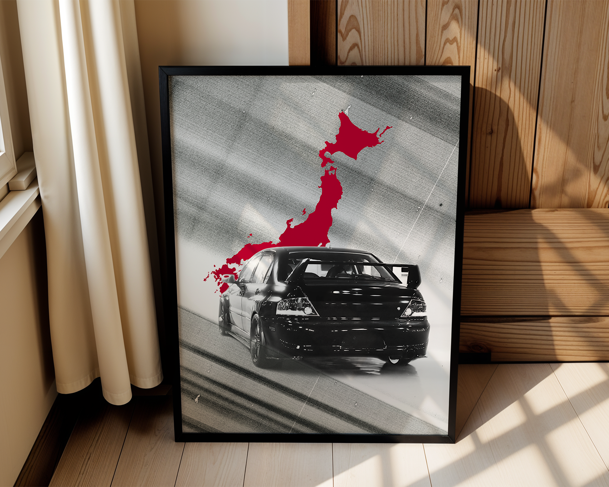 Lancer Evo 9 – Modern Framed Automotive Poster – For Car Enthusiast