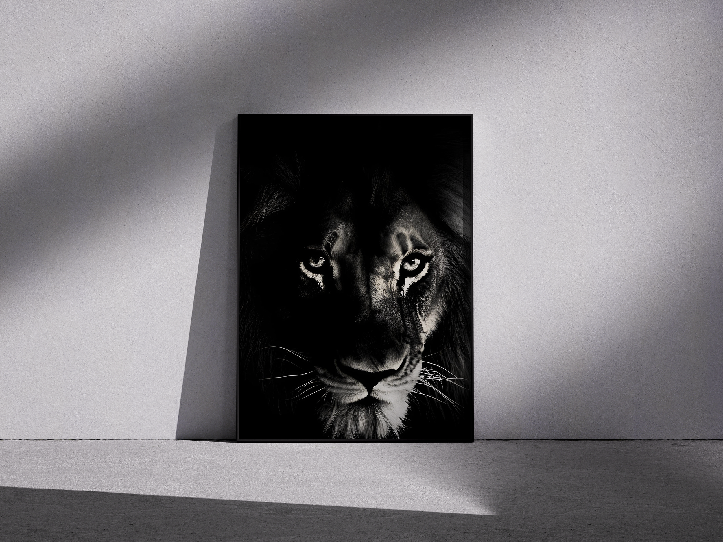 King Of The Jungle - Dark Framed Poster - Unique Art for Animal Lovers
