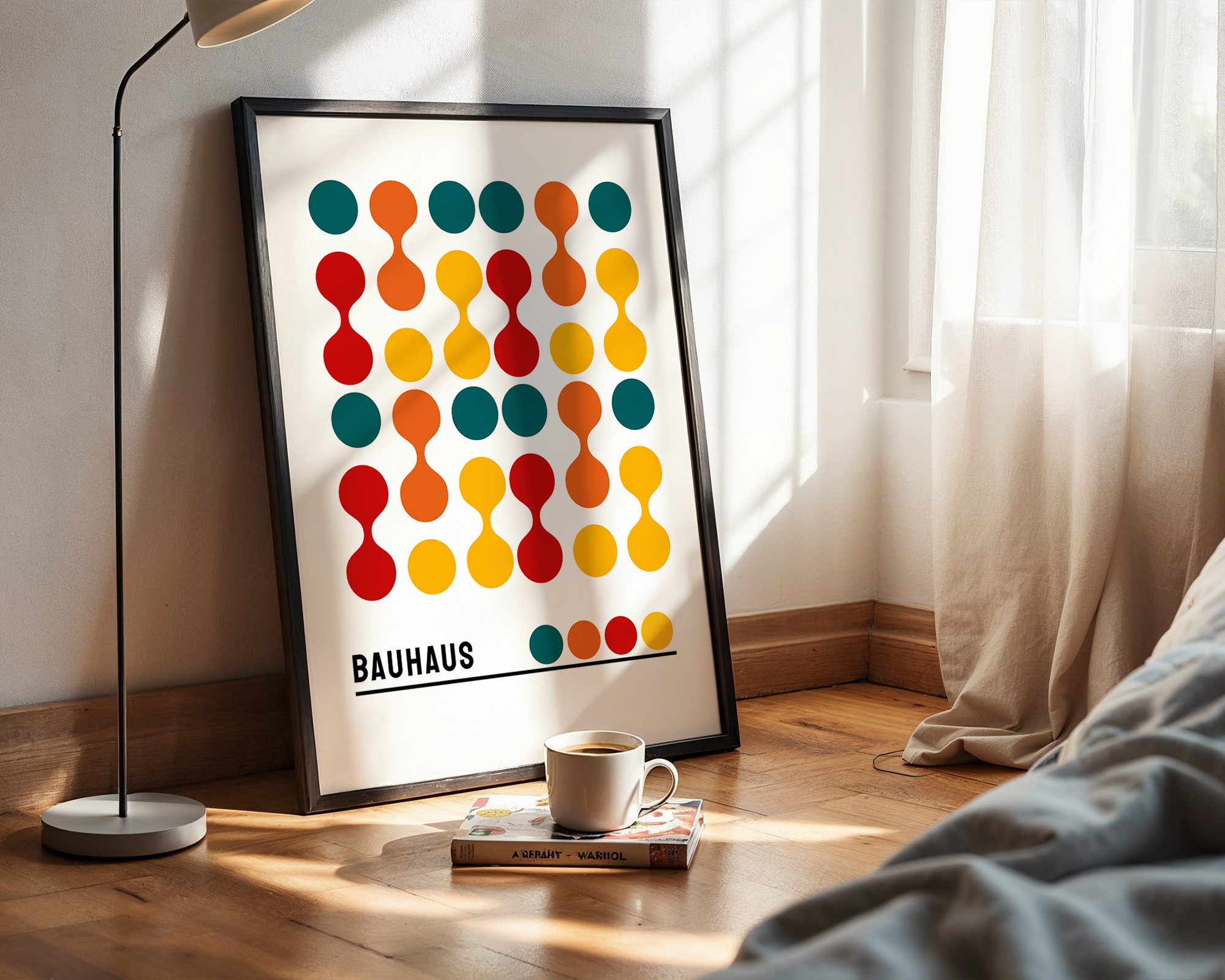 Bauhaus Abstraction Wall Print – Modern Geometric Study