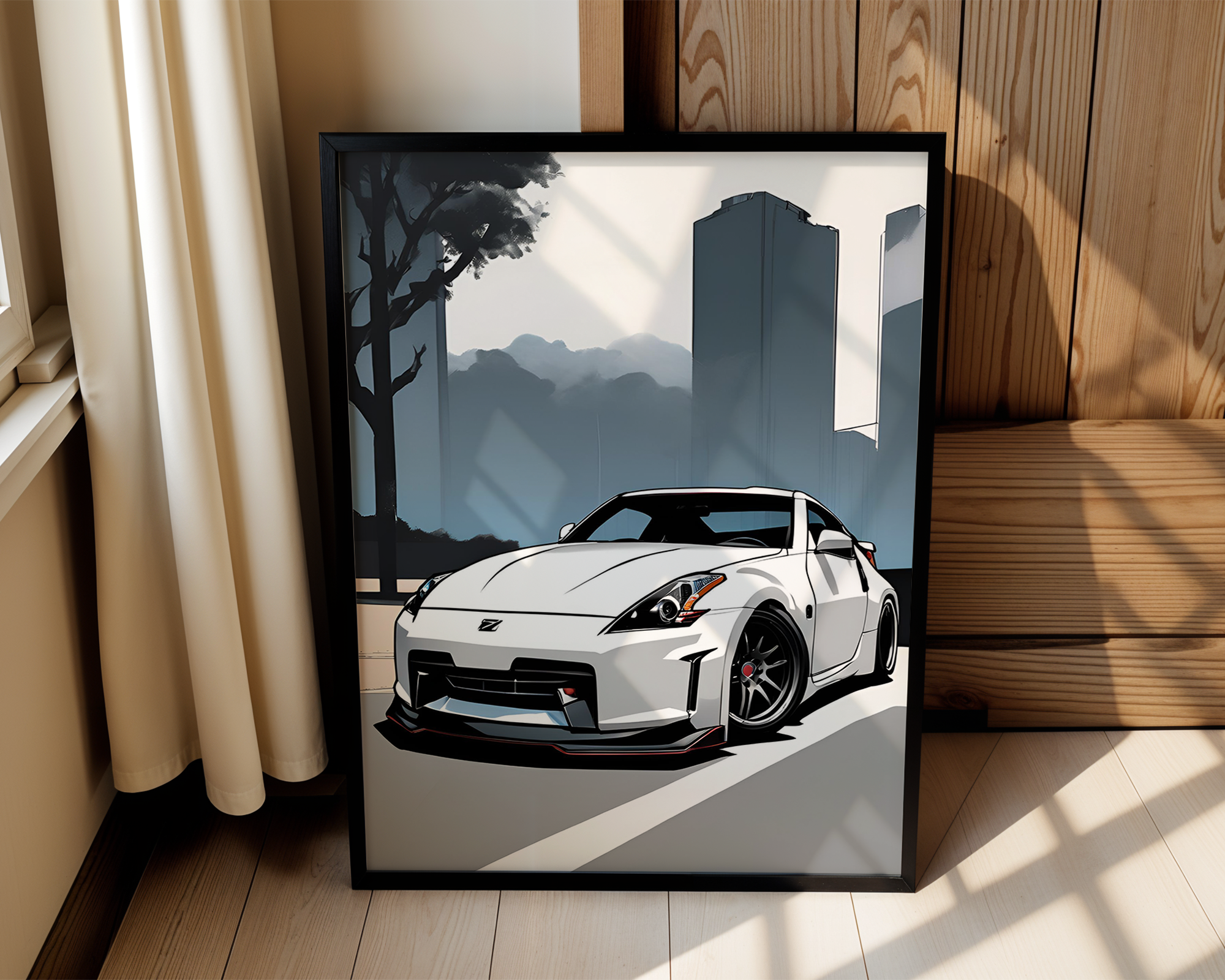 Nissan 370z Framed Sketch Art