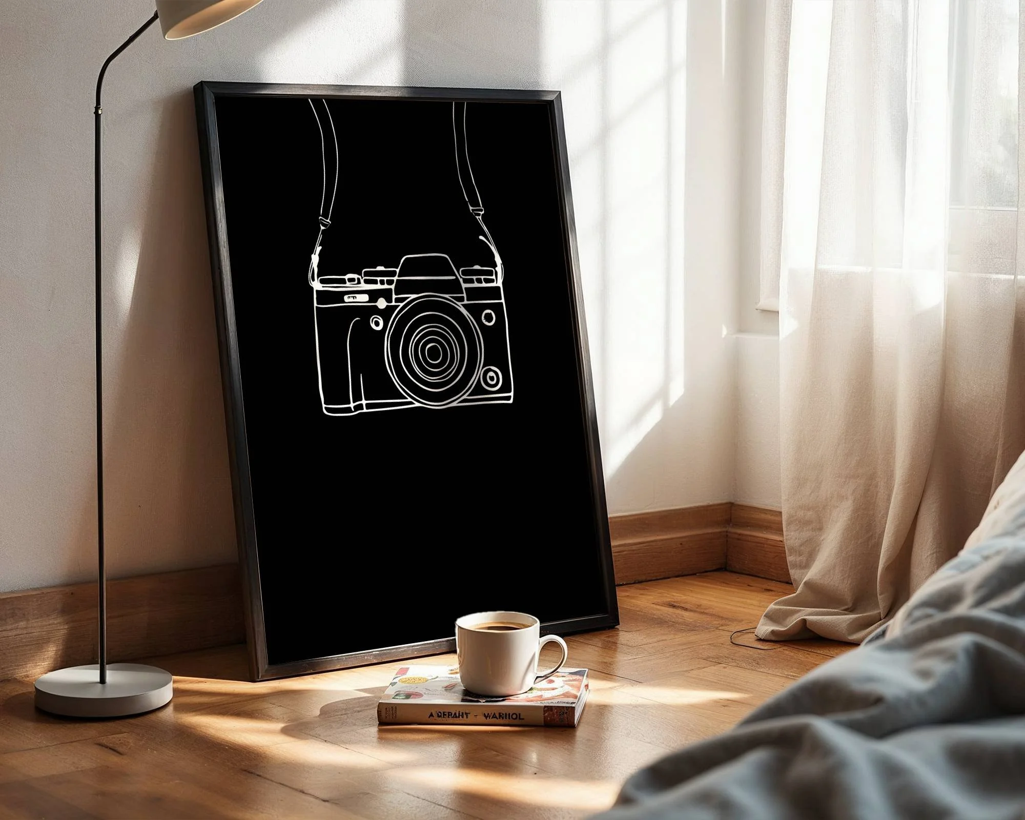 Minimalist Camera Line Art Wall Decor 2