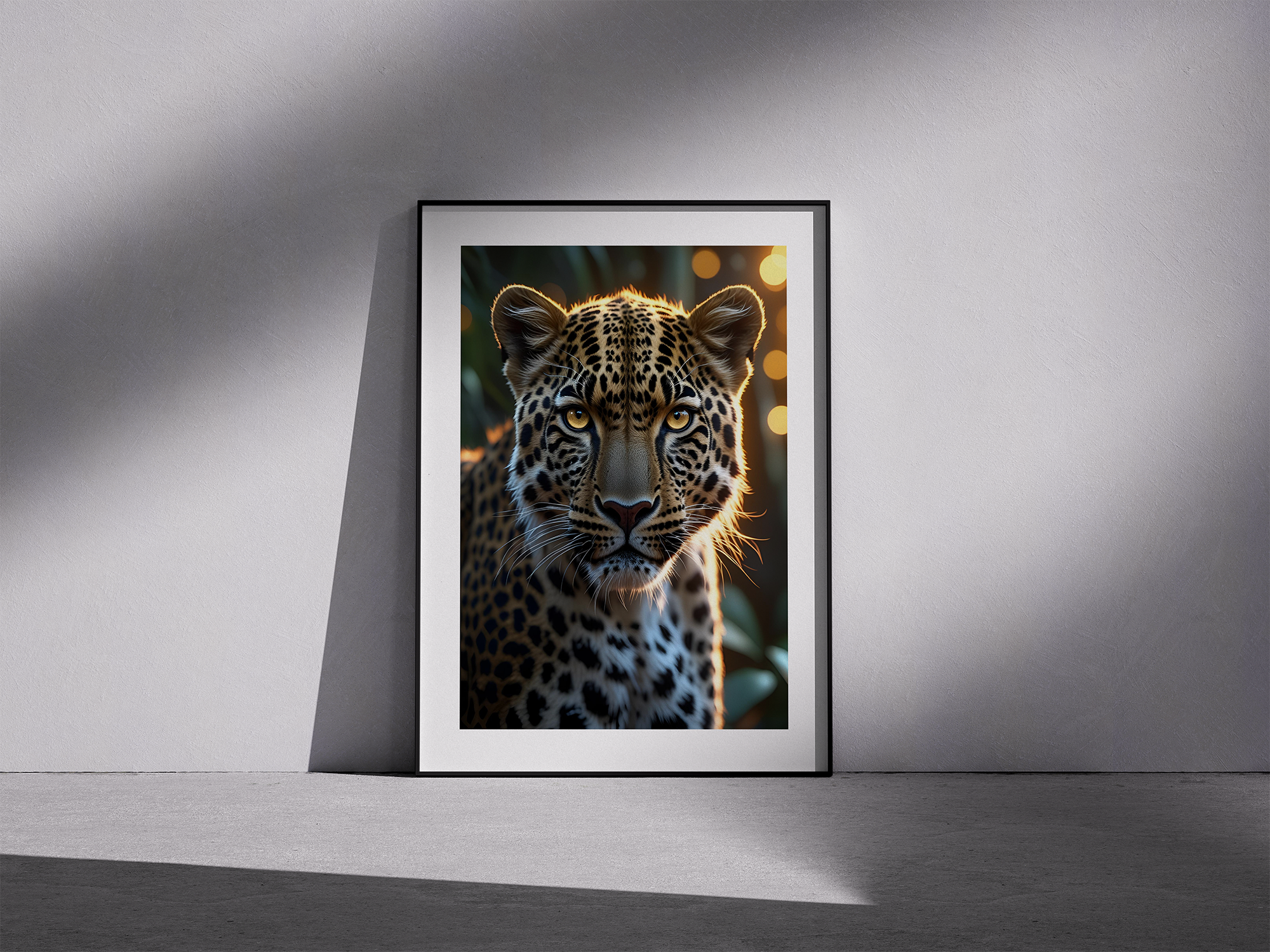 Eyes of the Wild – Sharp Leopard Framed Poster For Animal Lovers