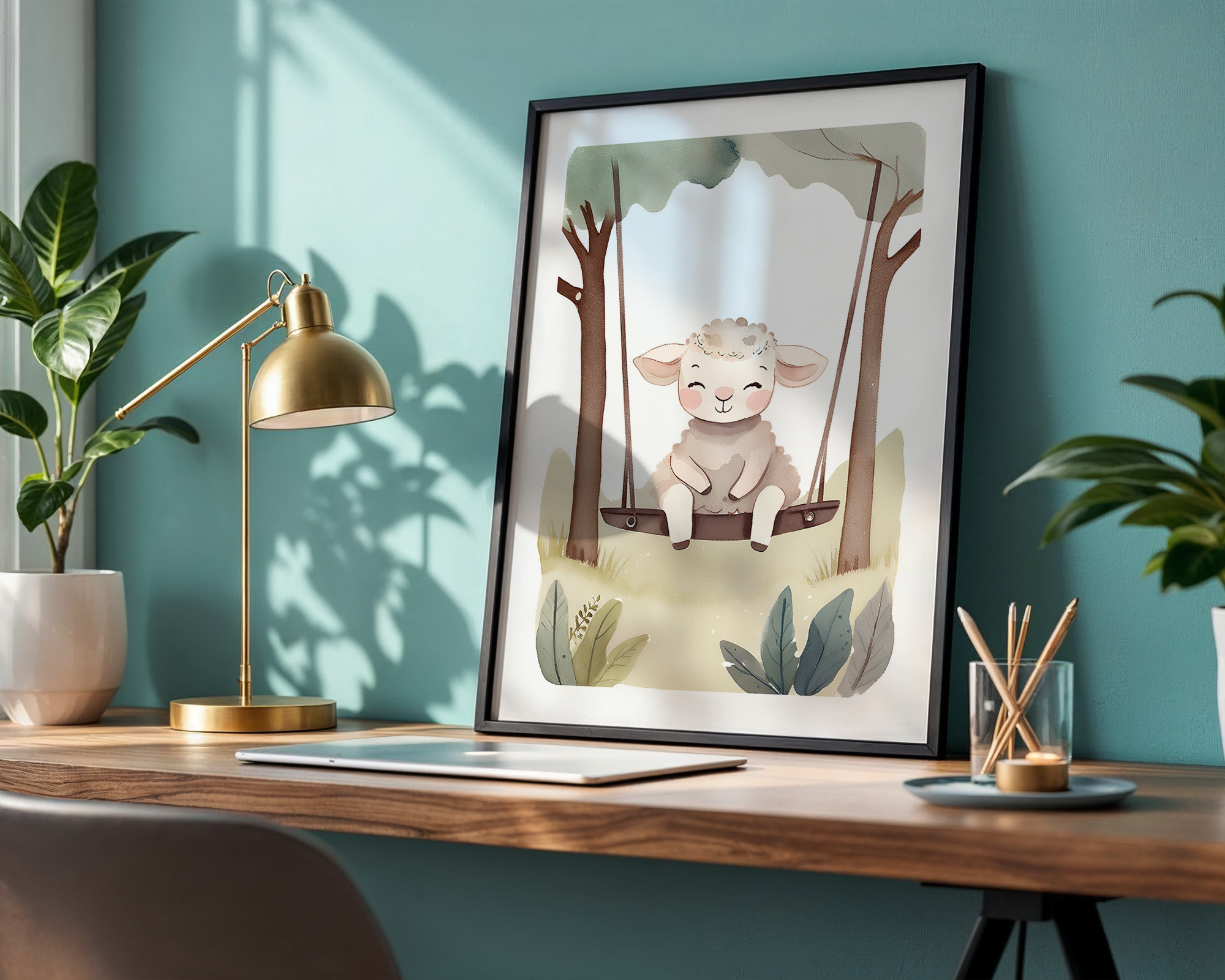 Baby Sheep - Framed Poster