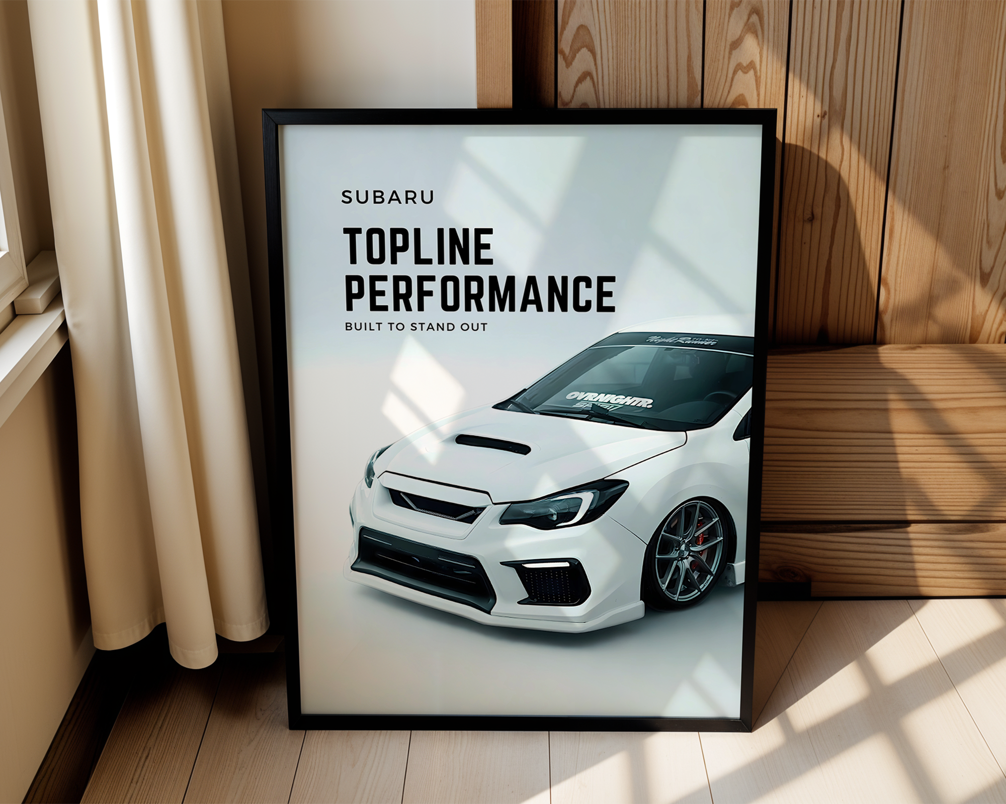 Subaru WRX – Built To Stand Out – Modern Framed Automotive Poster