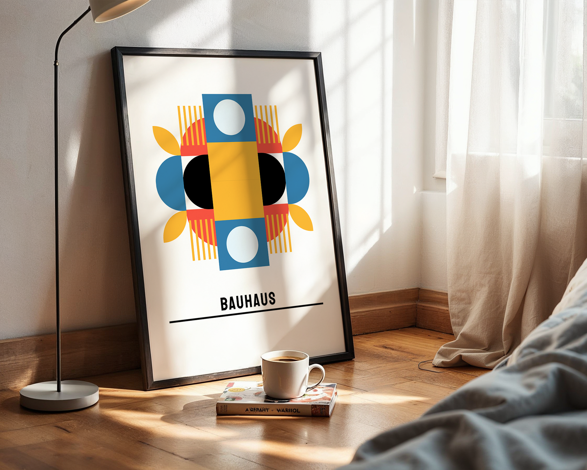 Abstract Object Poster – Mid-Century Modernist Geometry