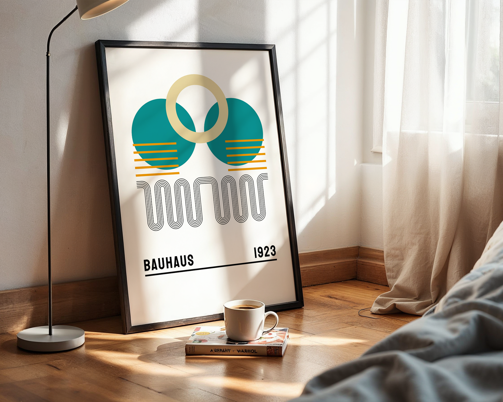 Abstract Modular Wall Poster – Mid-Century Geometric Design