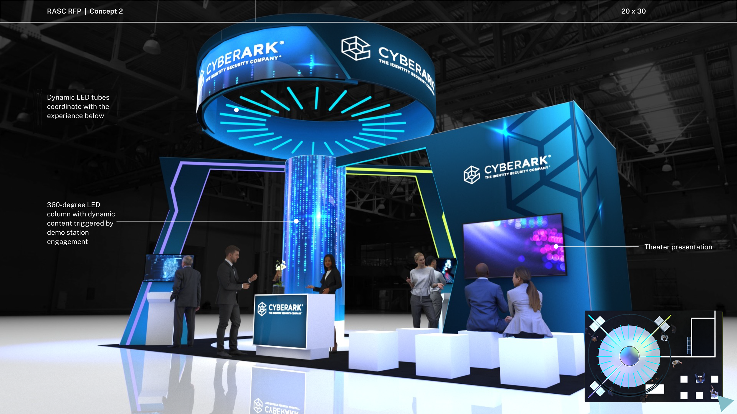 Experiential event concept with large-scale digital displays