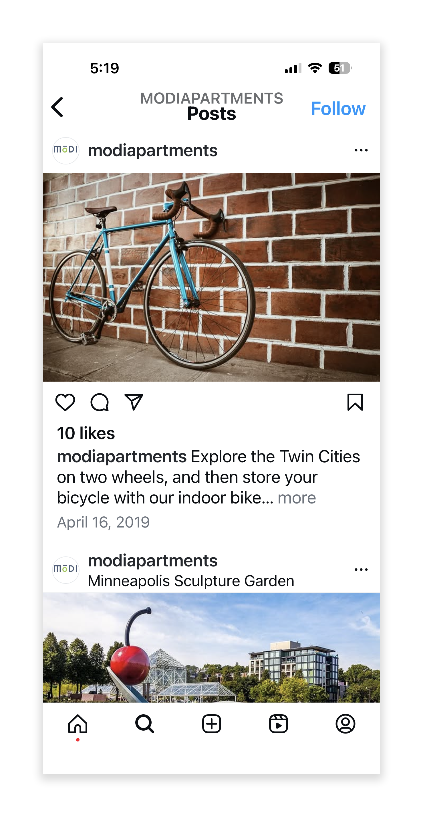 Modi Apartments social media campaign
