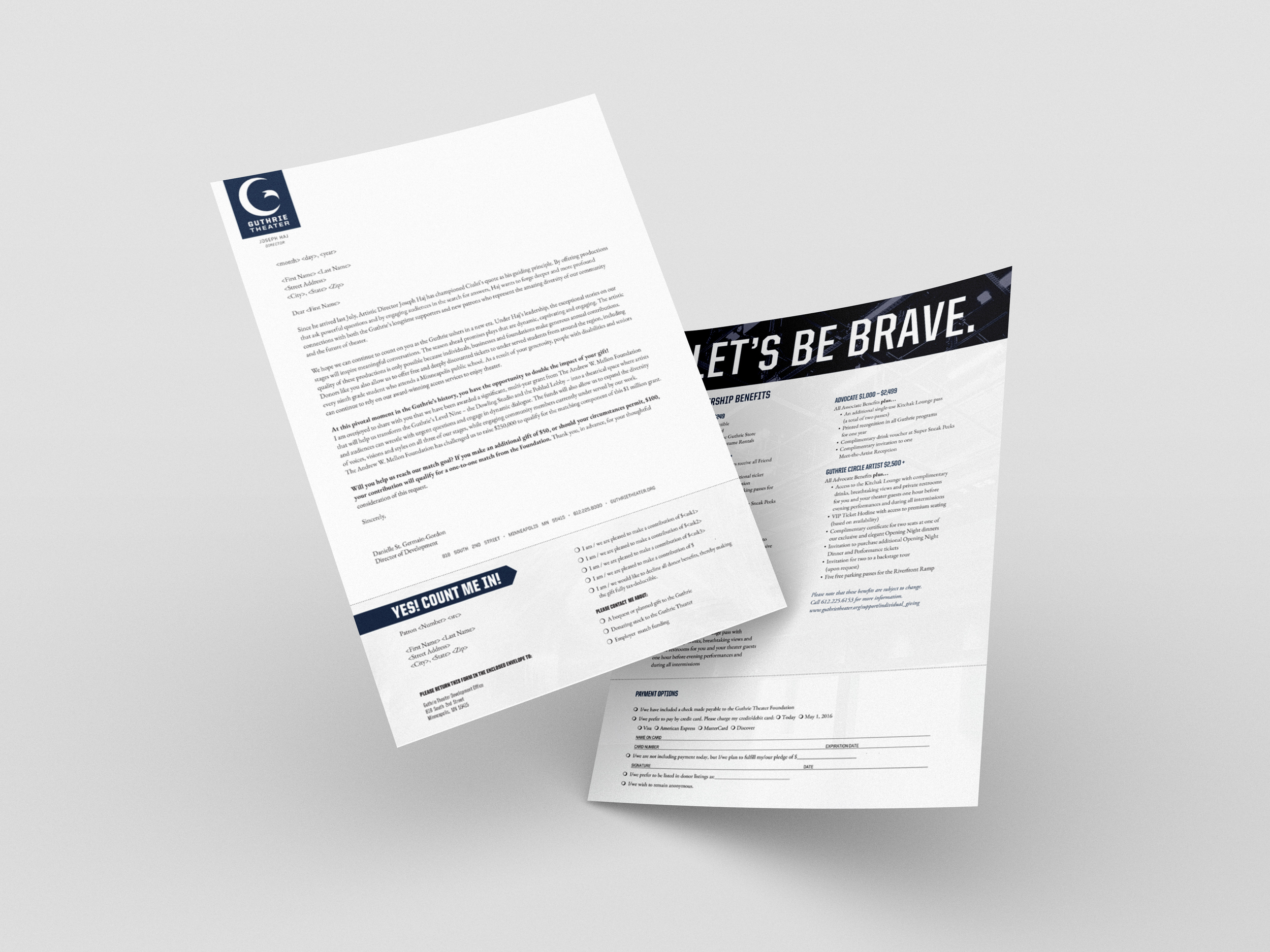 Guthrie Theater Level Nine donor campaign letter