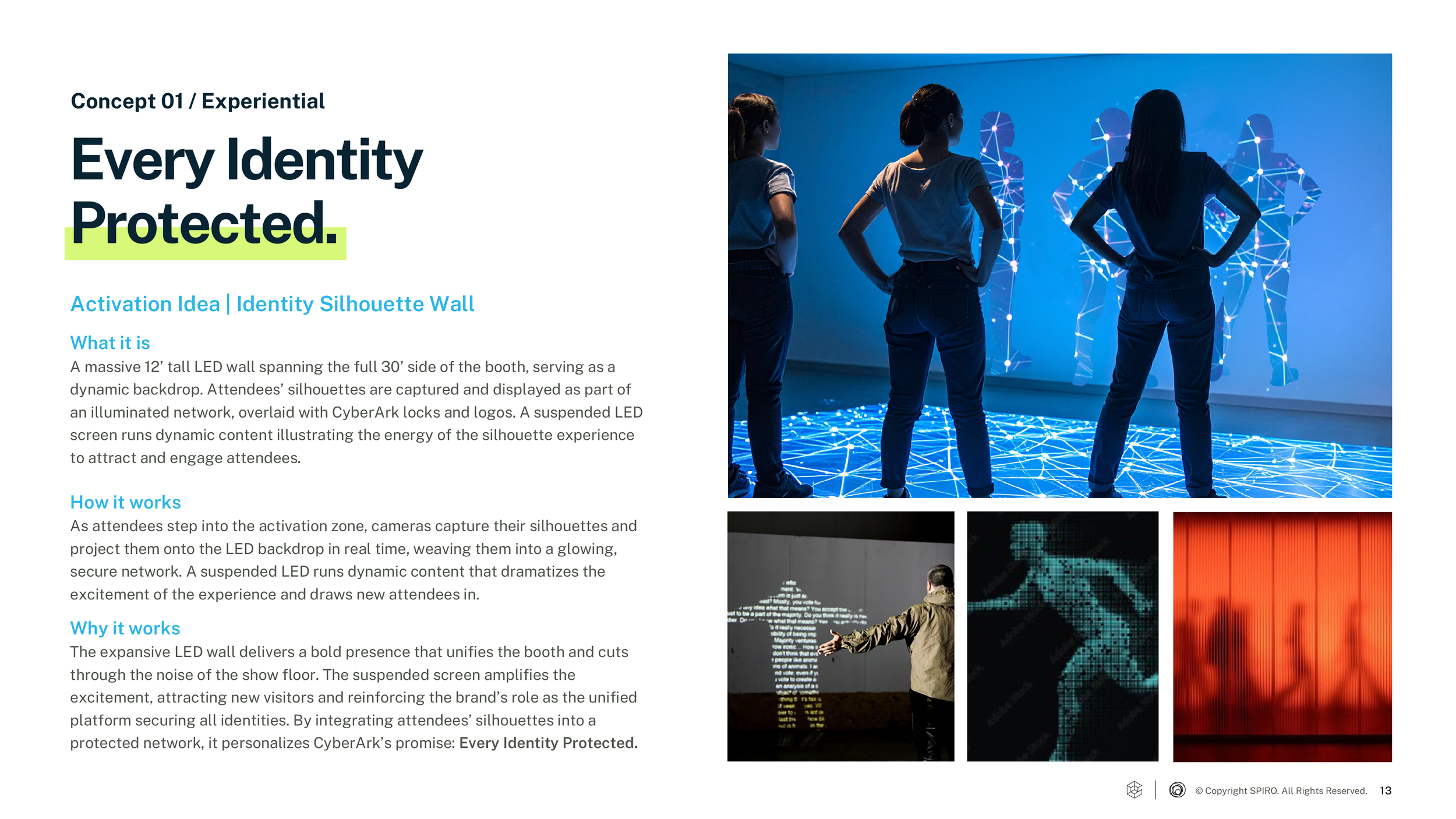 RFP presentation design concept with immersive digital imagery