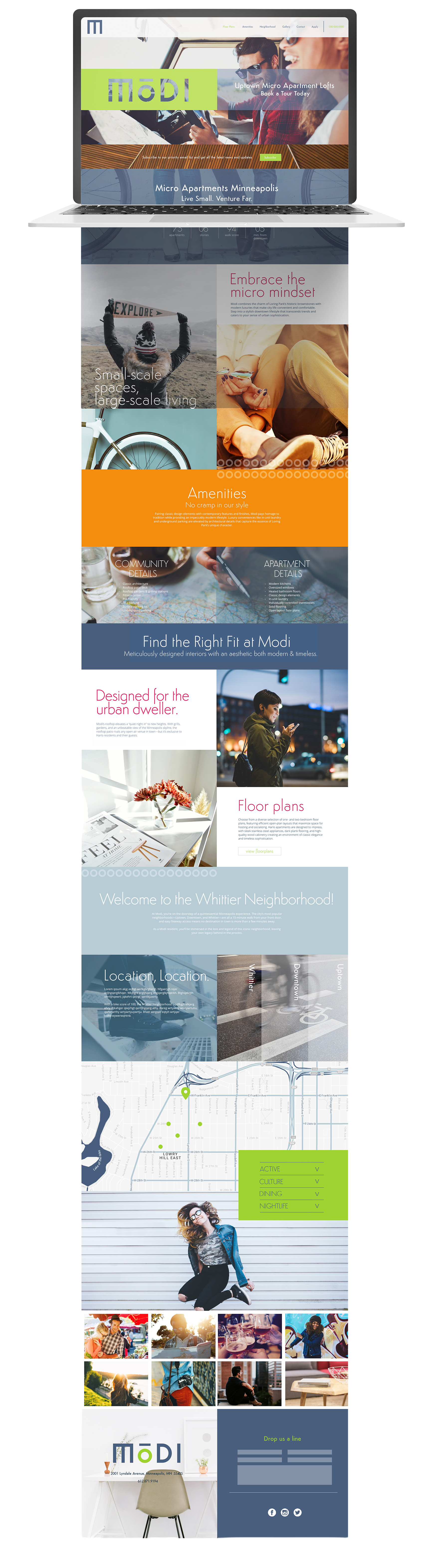 Modi Apartments website design