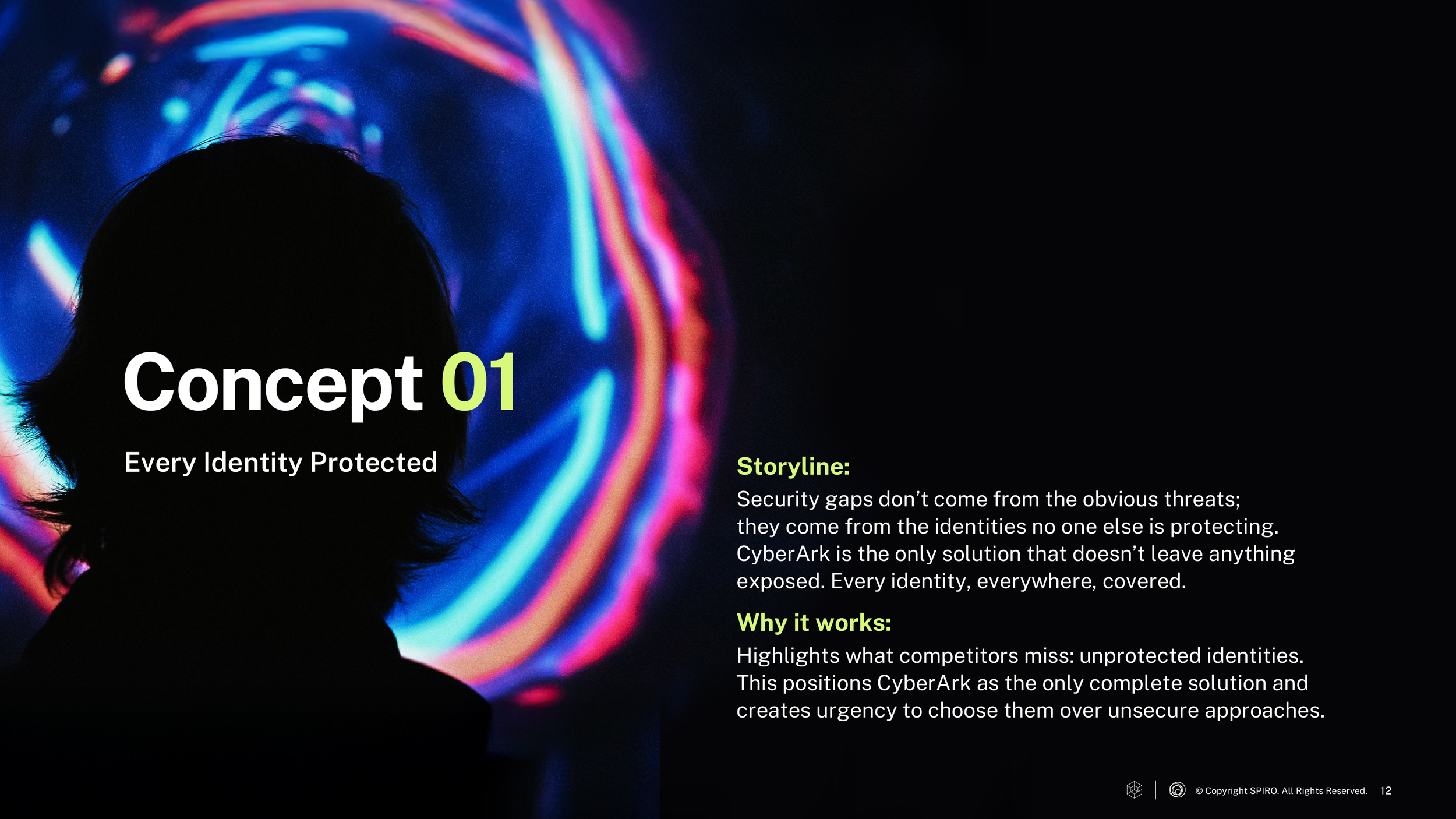 RFP presentation design concept with immersive digital imagery