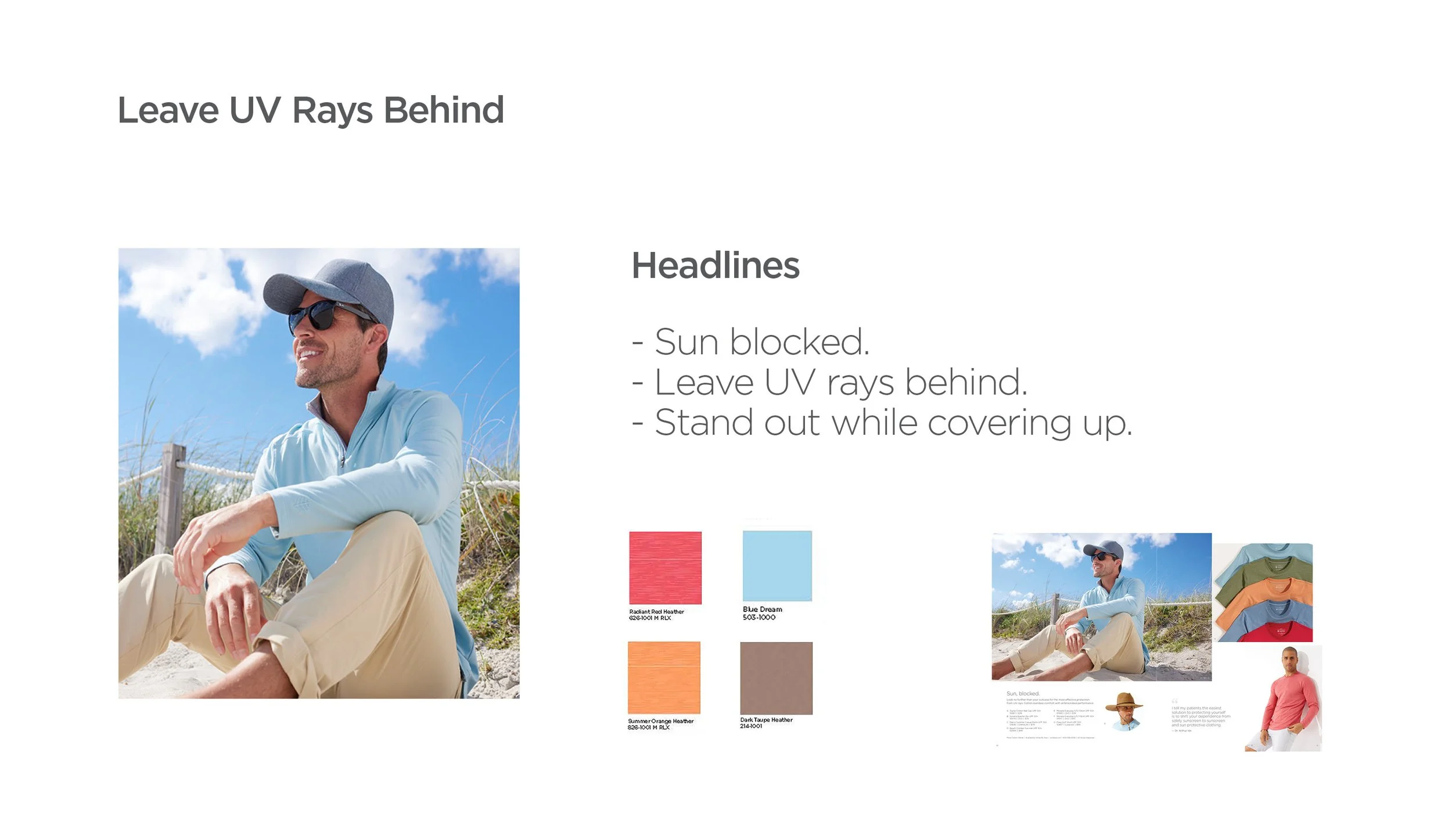 Coolibar seasonal color palettes with campaign photography