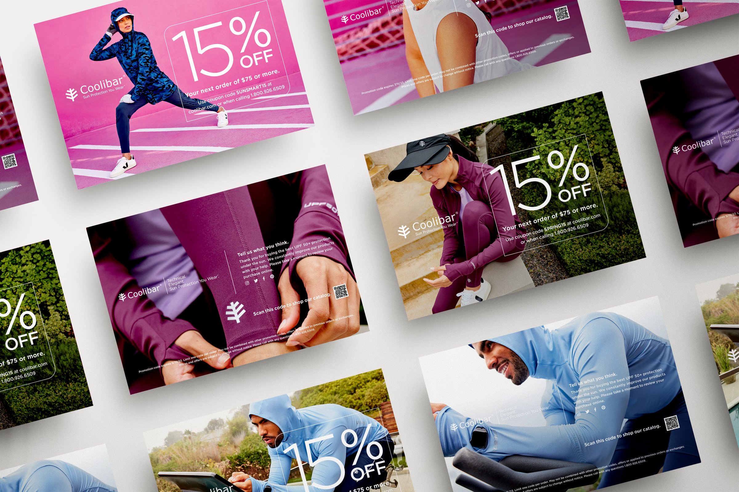 Coolibar promotional campaign across digital advertising formats