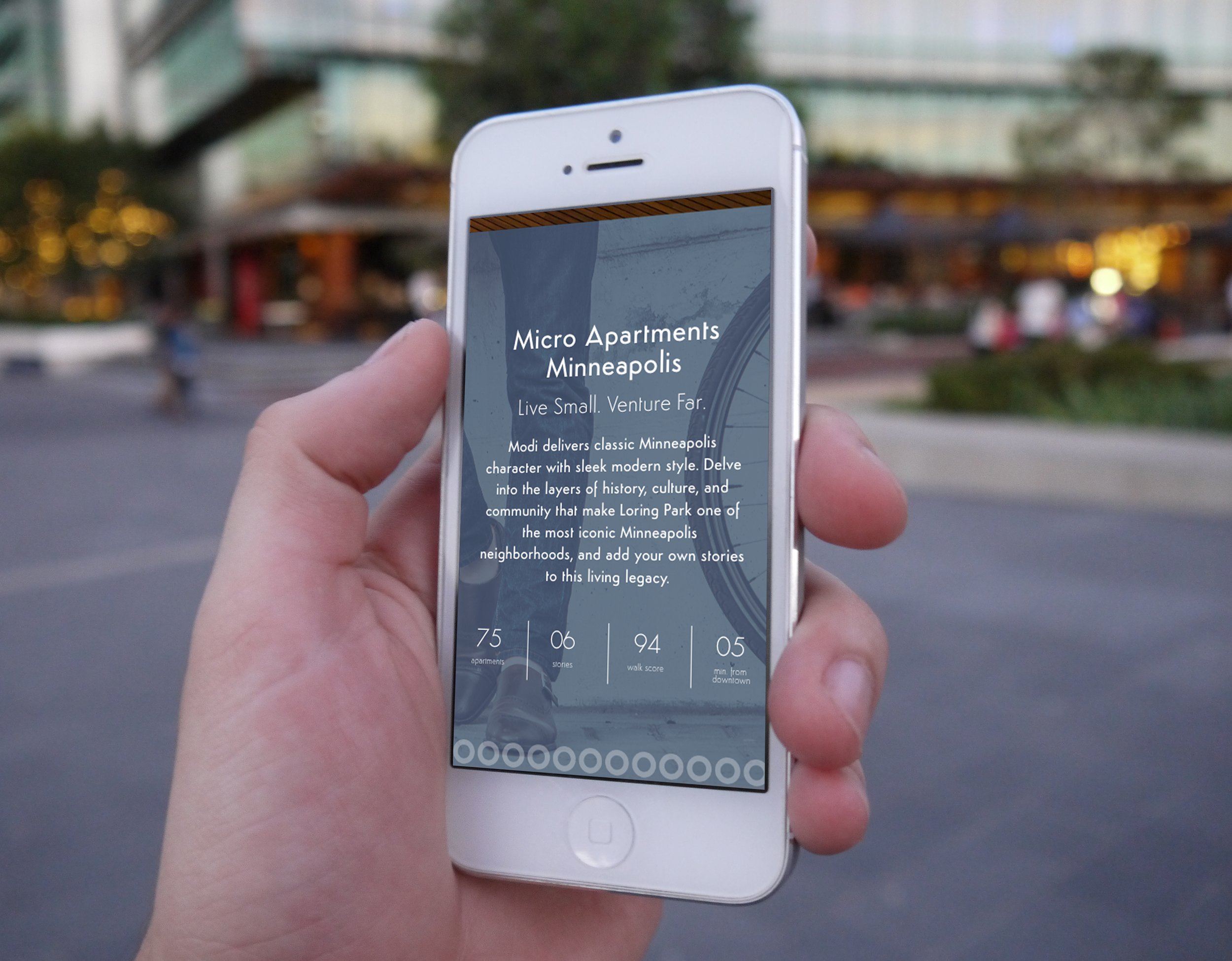 Modi Apartments mobile website
