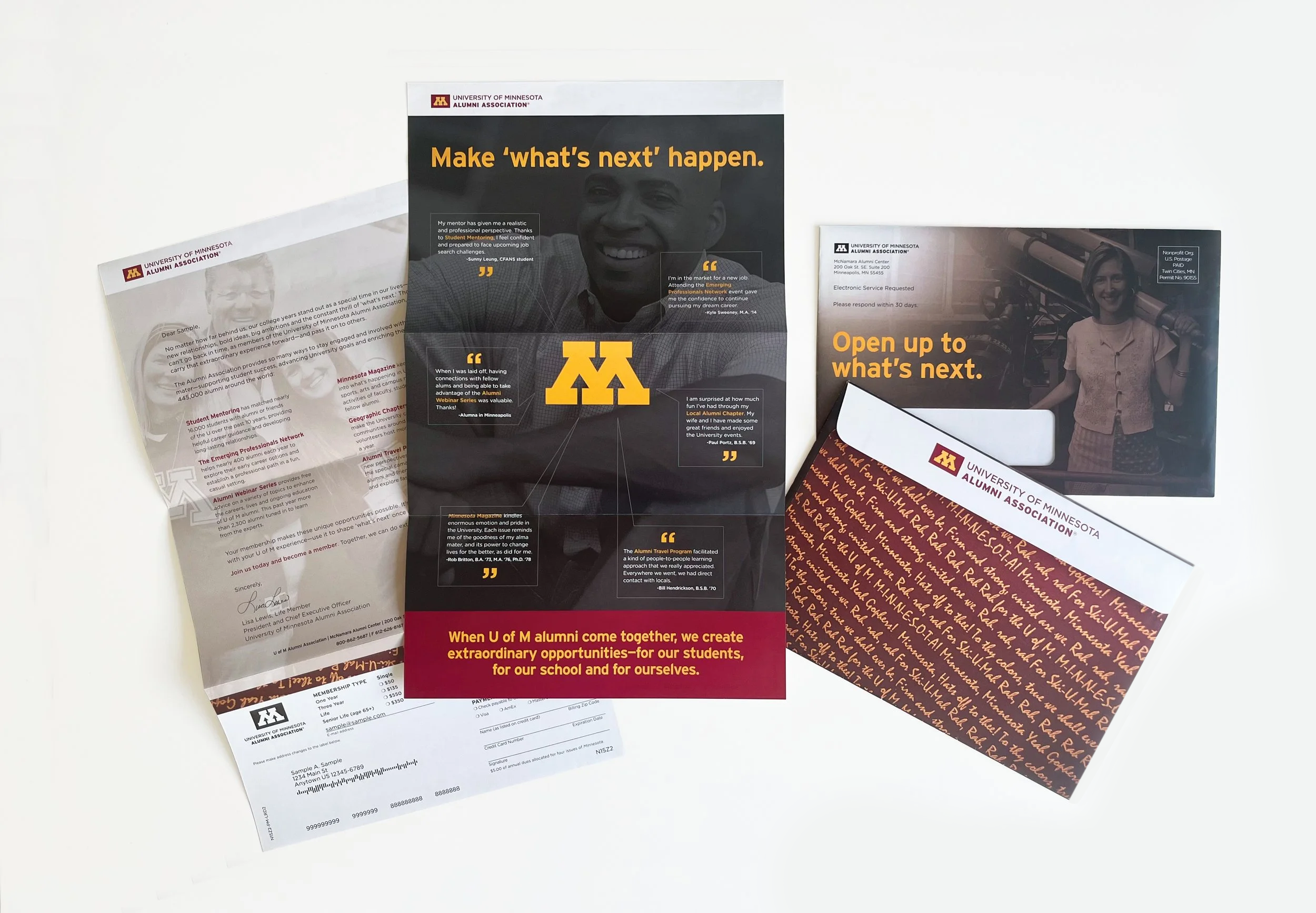 University of Minnesota Alumni Association annual giving direct-mail campaign