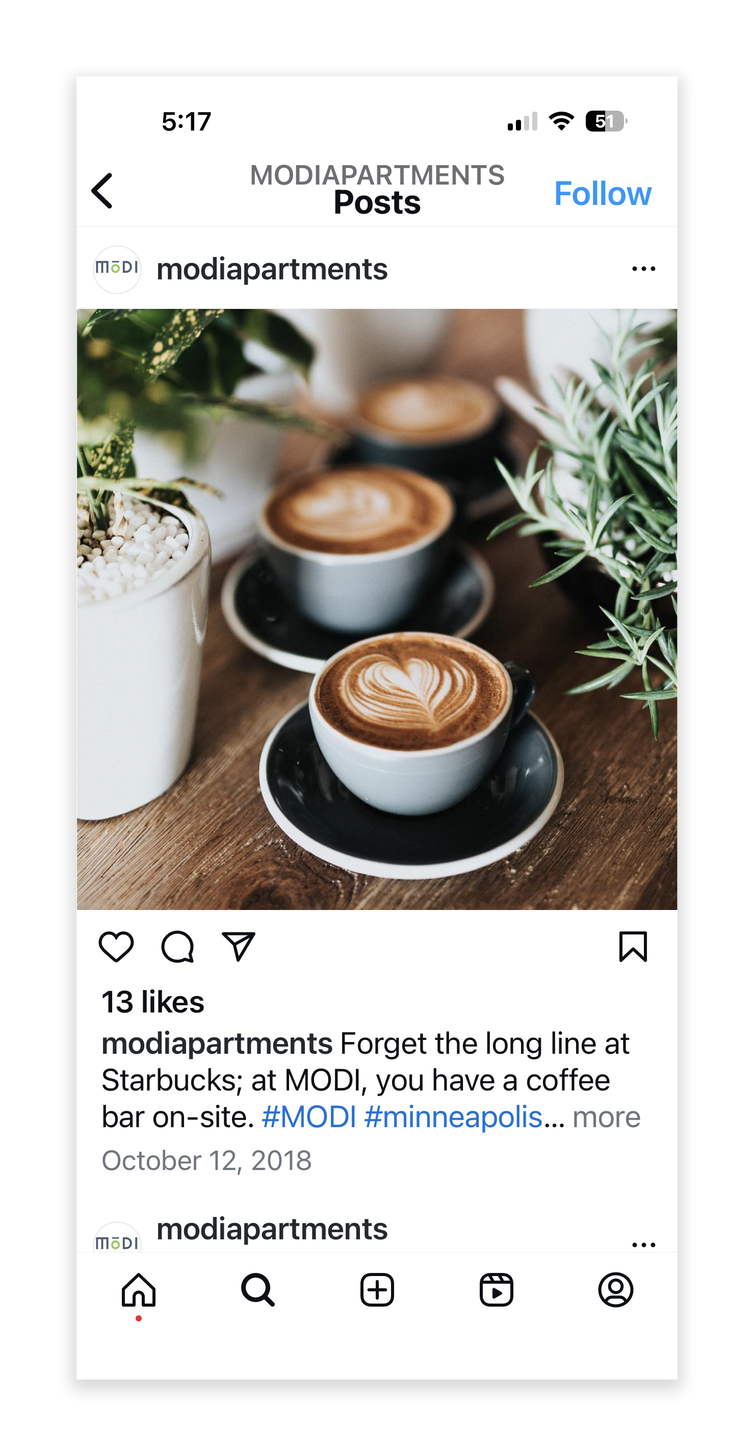Modi Apartments social media campaign