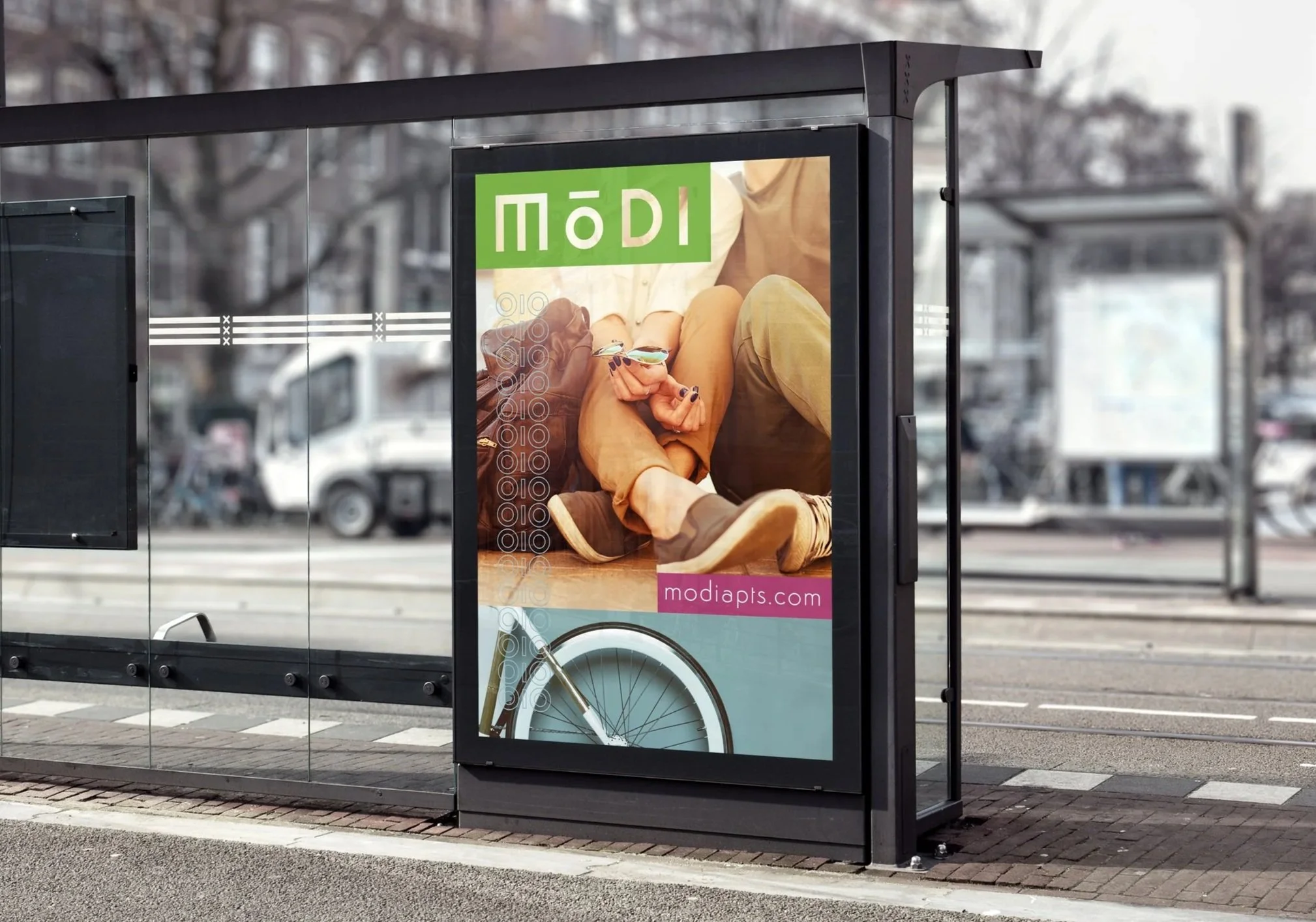 Modi Apartments environmental graphics and outdoor advertising