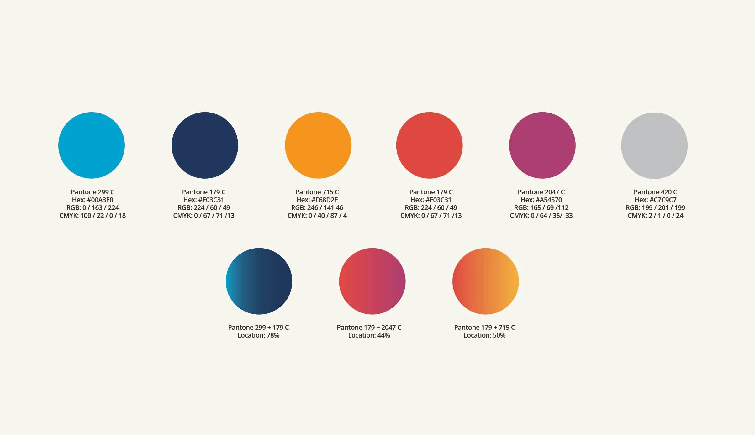 Flux Apartments brand color palette