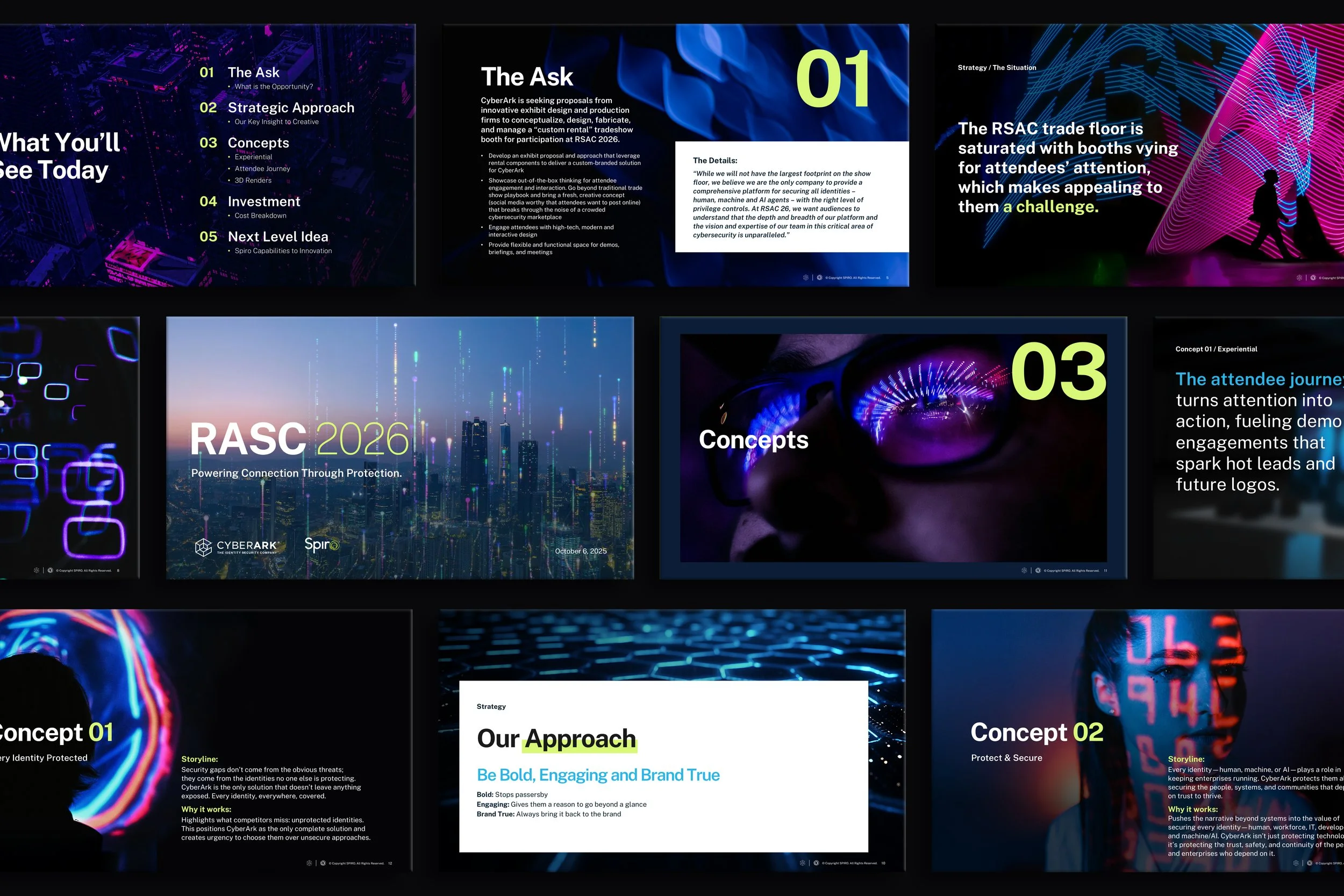Technology RFP presentation design and visual concept development