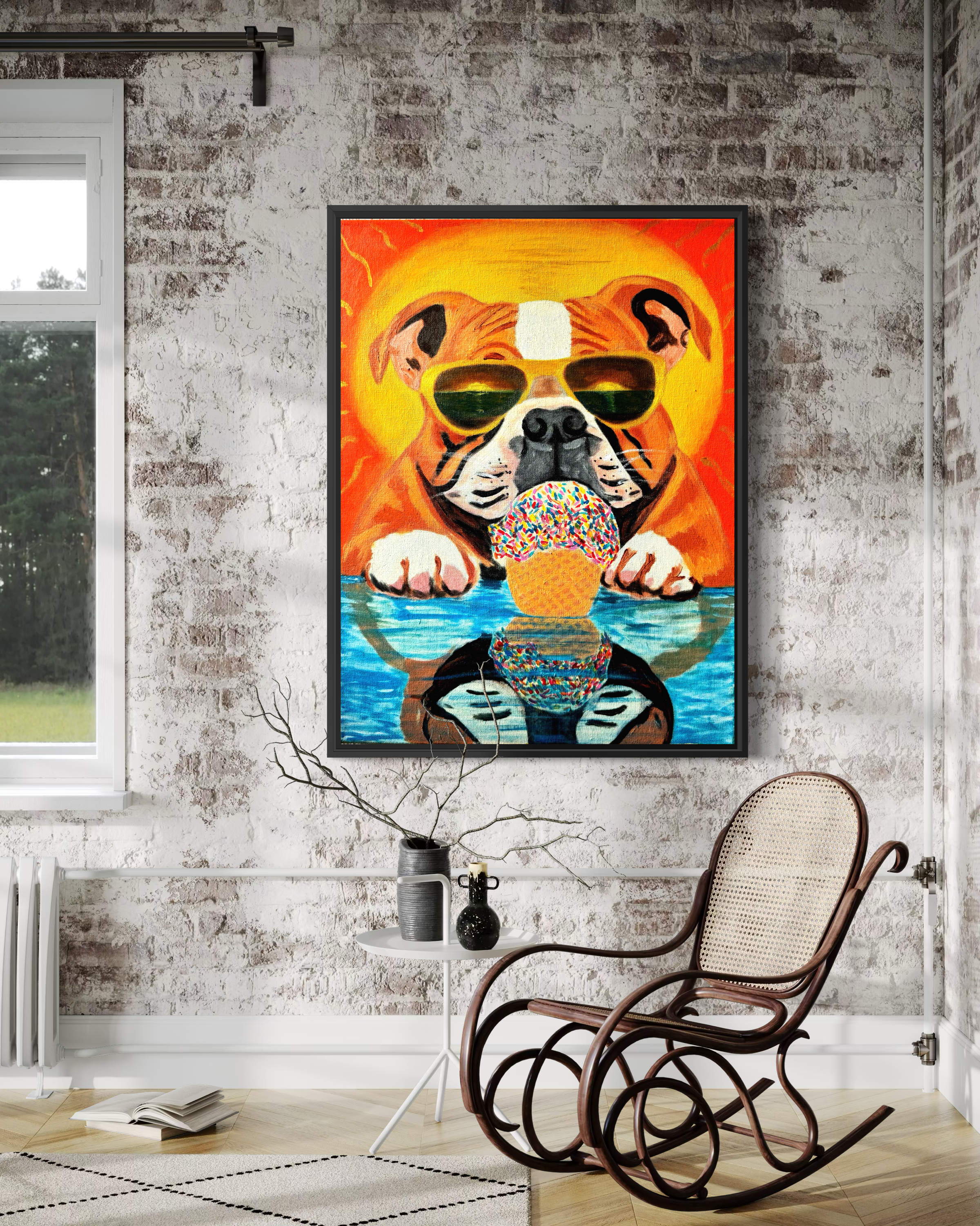 "The Bulldog with Ice Cream"