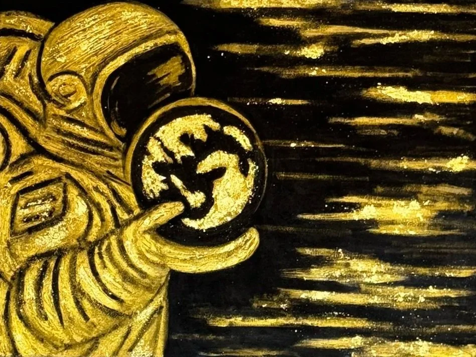 „Die Welt in meiner Hand“ – Original-Acrylgemälde, 60 x 80 x 2 cm