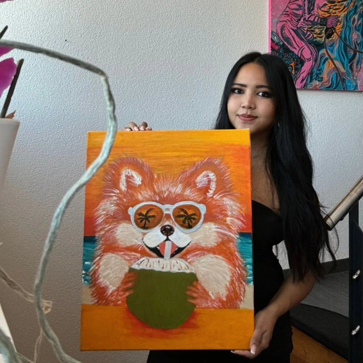 A new piece&hellip; part of my very first collection " Happiness and Reflections- Collection I🎨👀 #artist #artwork #popart #painting #art