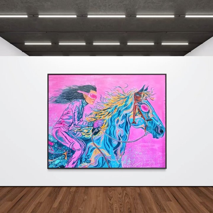 " The Rider of Hope "
where courage meets passion. My very first step into my art journey. This is also coming to my art collection " Happiness and Reflections " and the limited edition prints that will be available on my website 