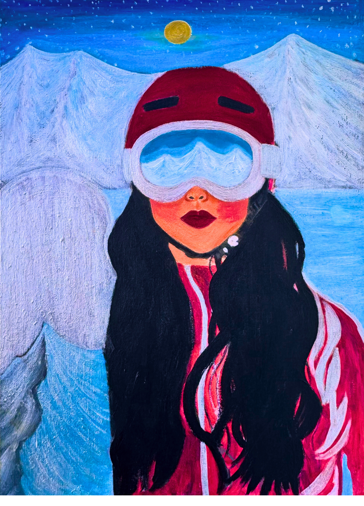 Night Rider  (Original Painting, Part of Happiness and Reflections - Collection I )