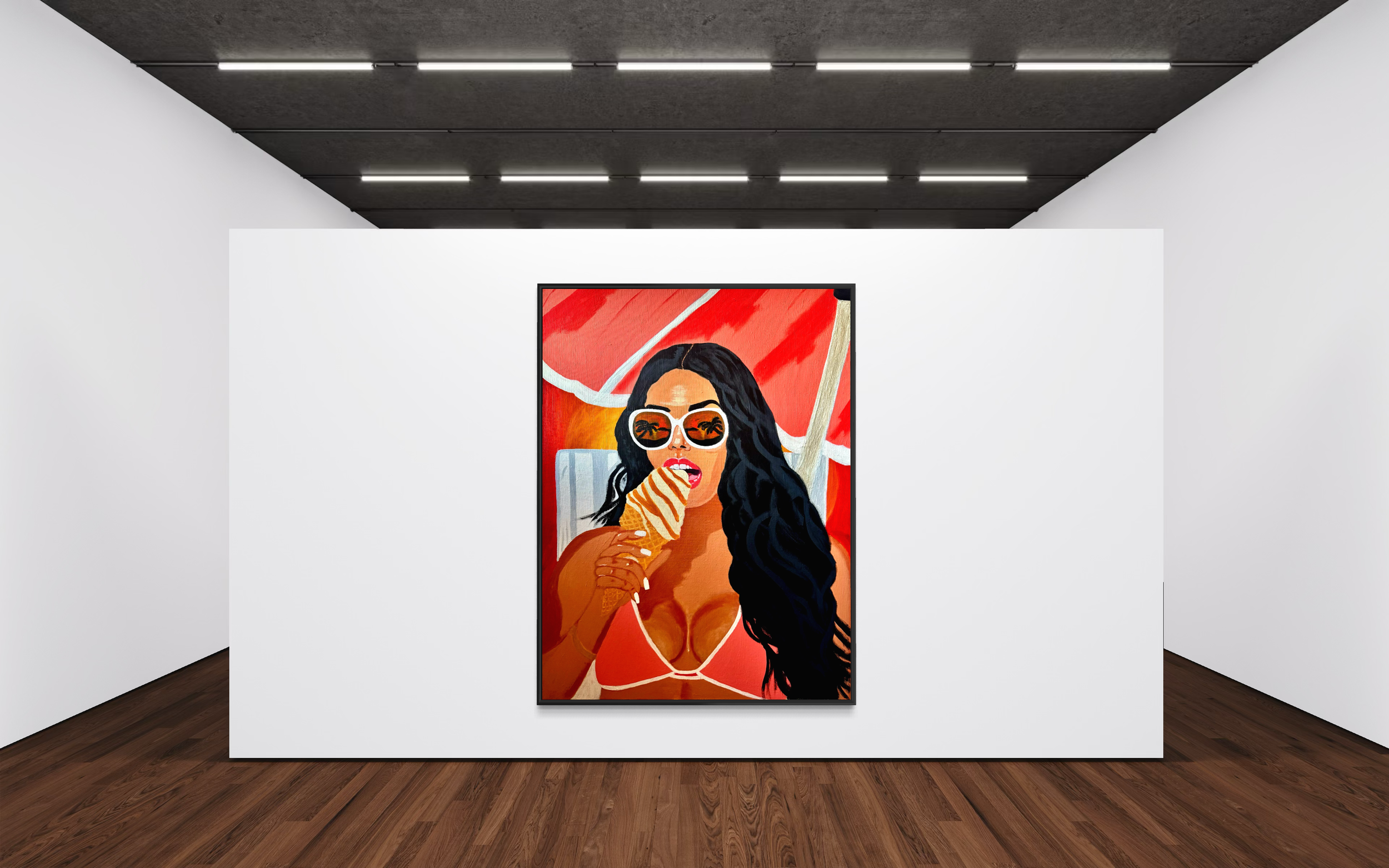 "The Lady with Ice Cream" 60x80 cm ( Limited Edition Print 30 pcs numbered and signed)