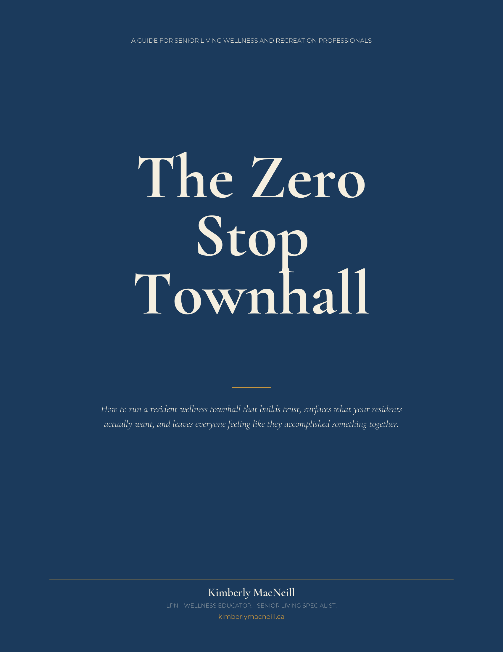 The Zero Stop Townhall Guide: A free guide to running a resident wellness townhall that actually works.