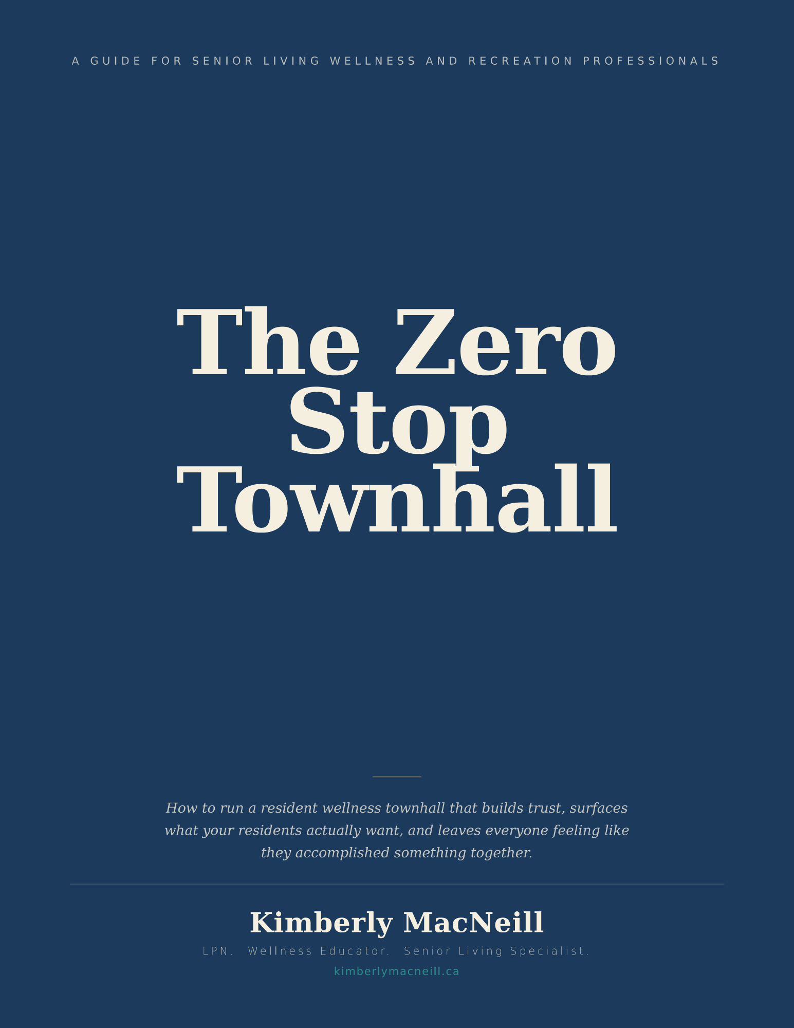 The Zero Stop Townhall Guide: A free guide to running a resident wellness townhall that actually works.