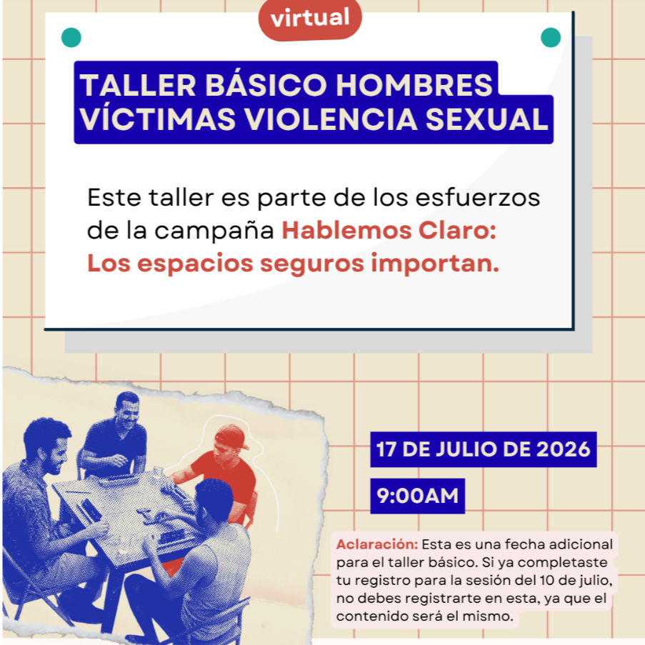 Taller básico hombres víctimas violencia sexual