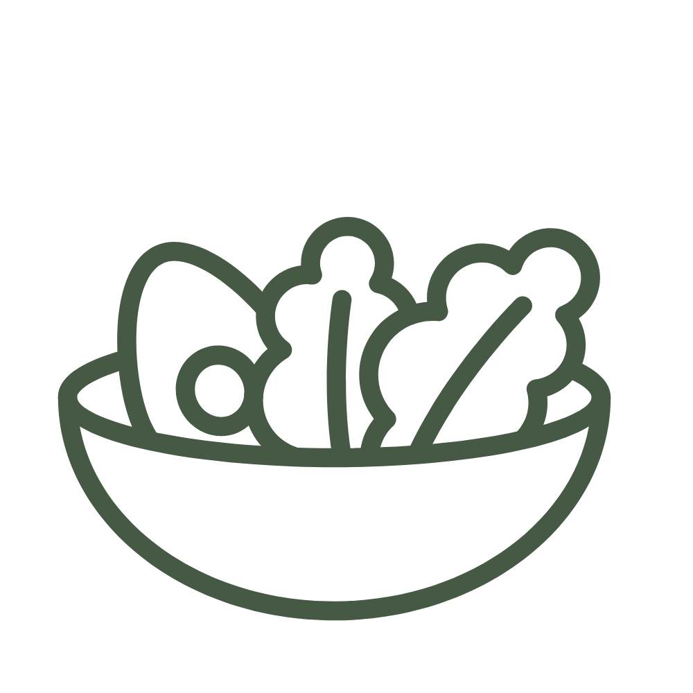 Healthy meal icon representing Ayurvedic diet, digestion support and gut health Gold Coast