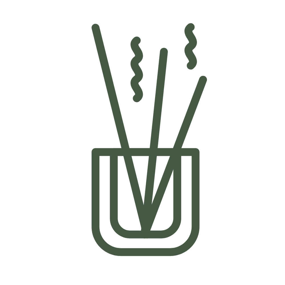 Herbal tea icon representing Ayurvedic remedies for digestion, bloating and gut health support