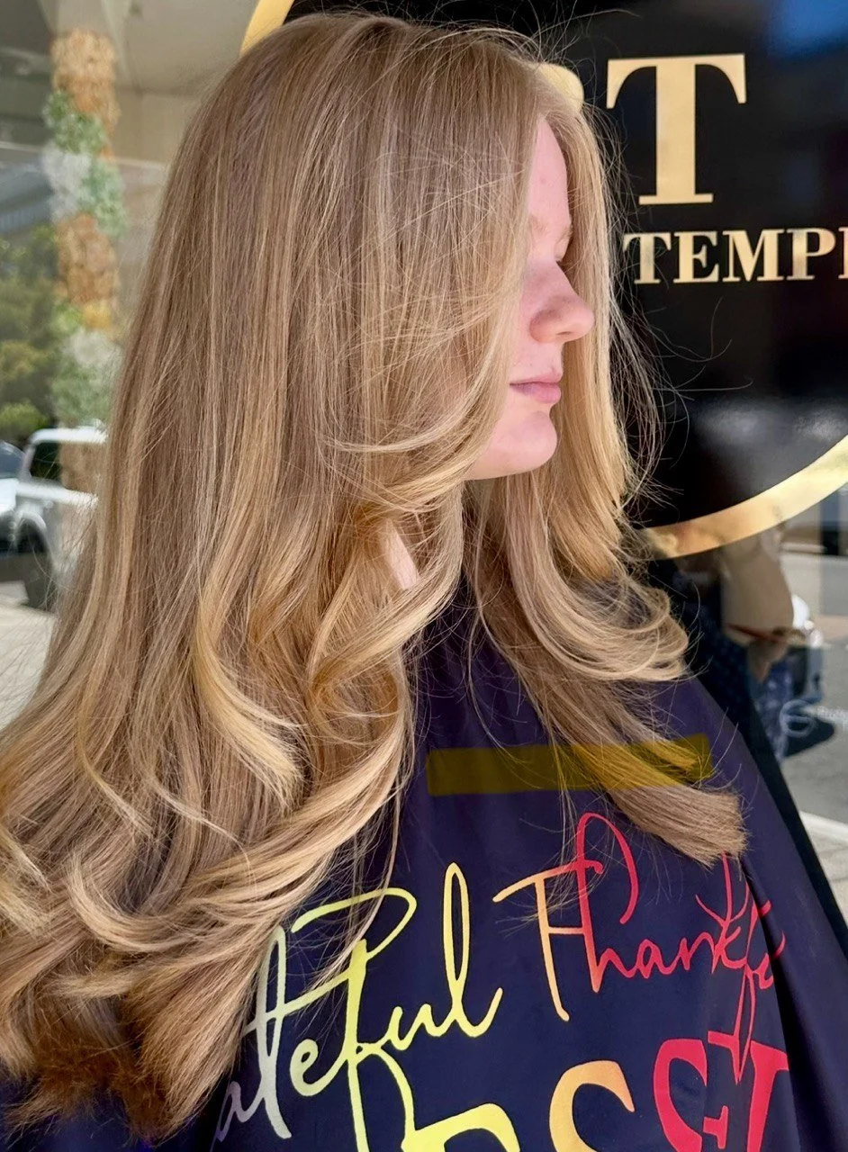 Long hair highlights