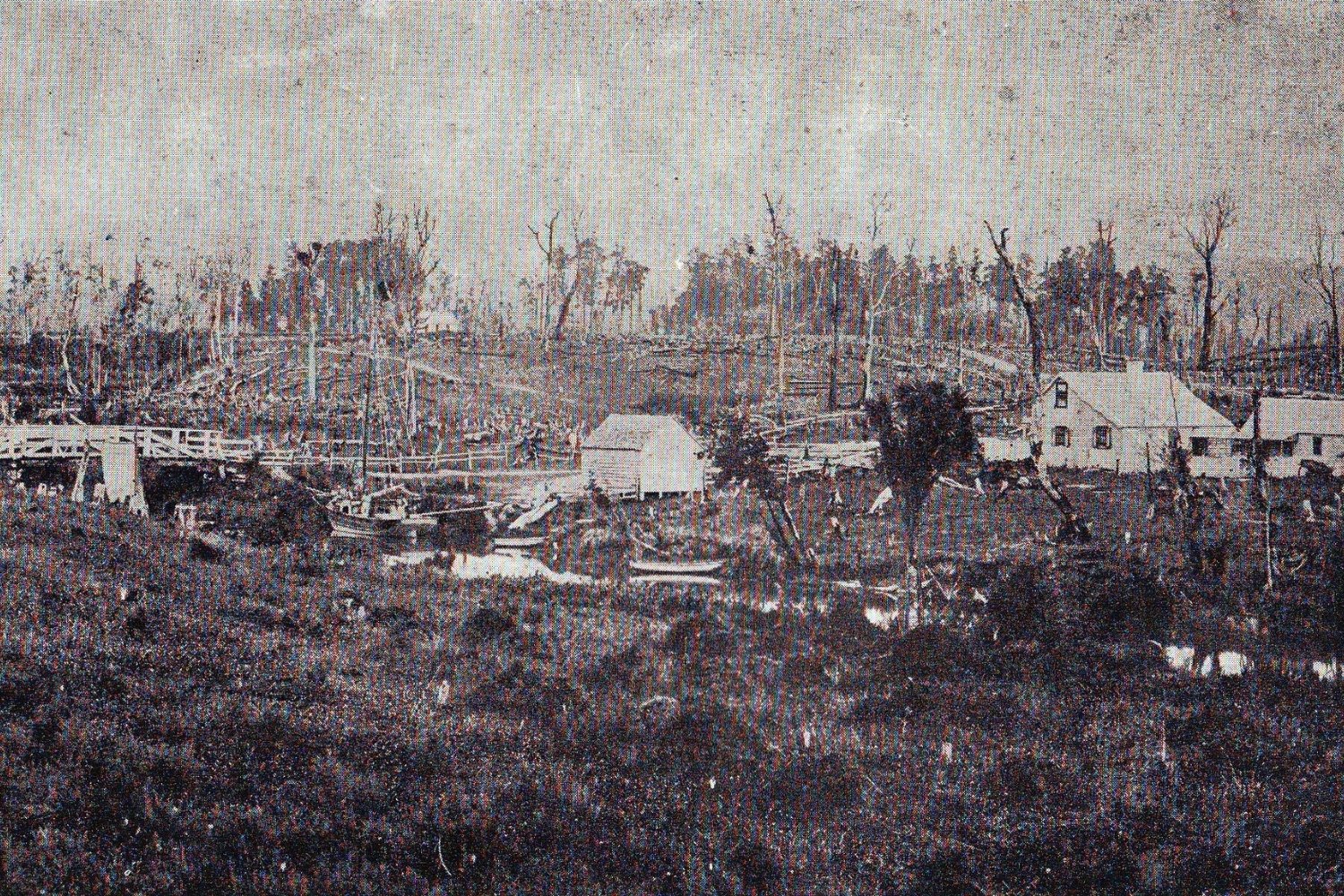 First Wairoa Bridge, 1866