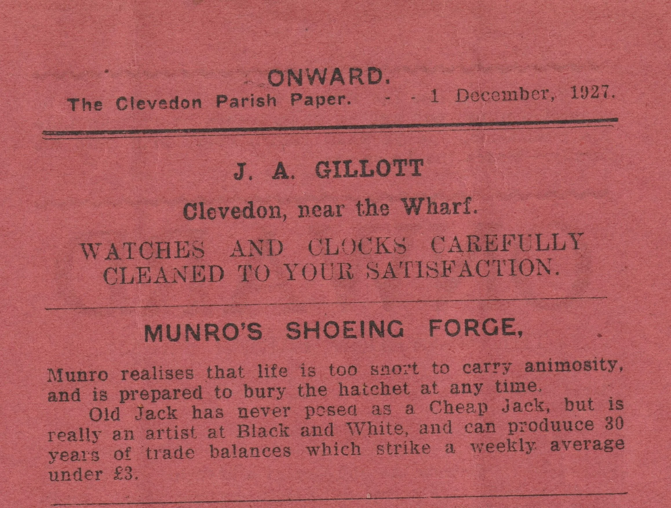 One of Old Jack's advertisements, 1927