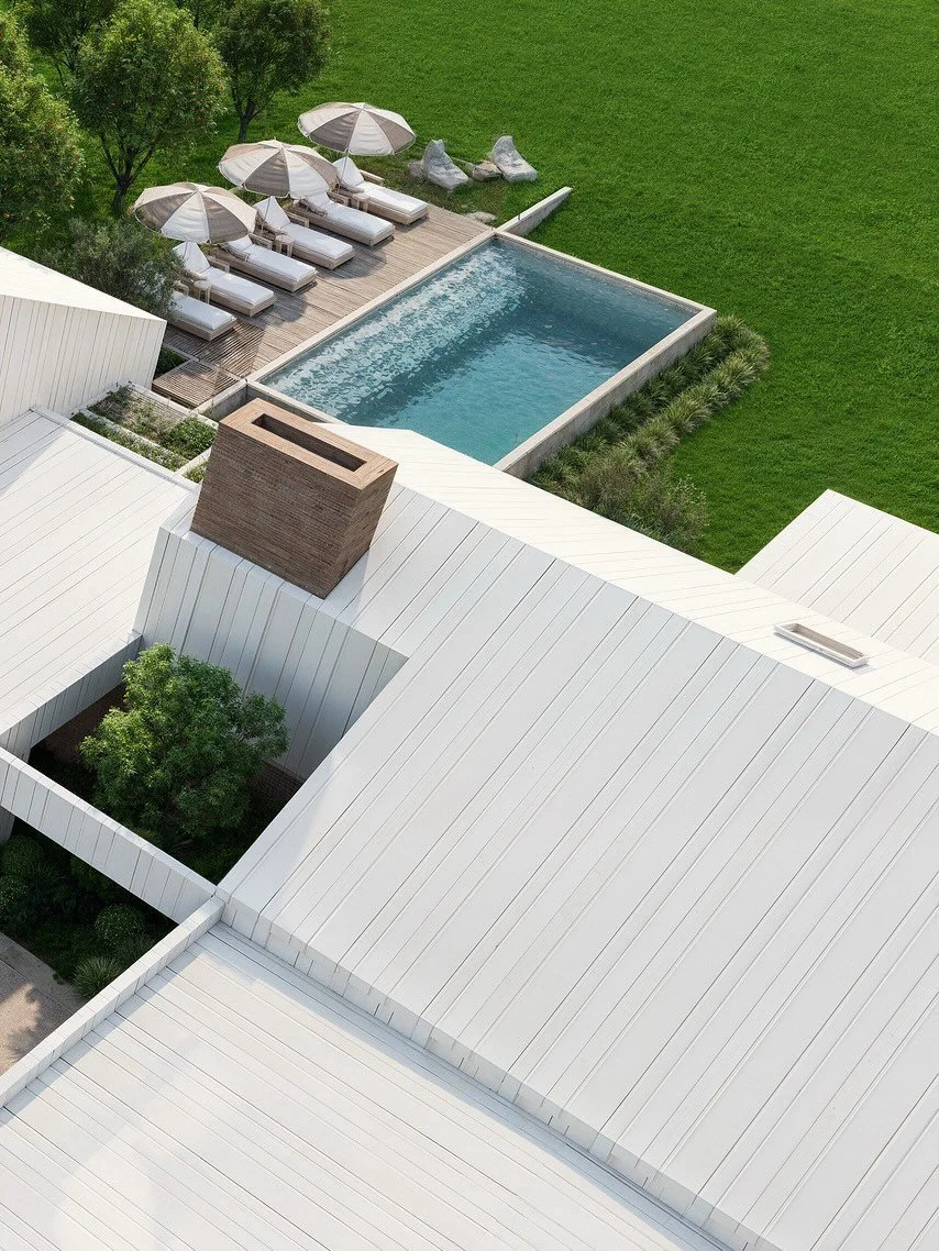 House C sits quietly within the land.
⠀⠀⠀⠀⠀⠀⠀⠀⠀
An acreage home shaped by two gabled forms with generous sloped ceilings, connected through a pavilion-style gallery entry. Five bedrooms, multiple living areas, and carefully considered landscape creat