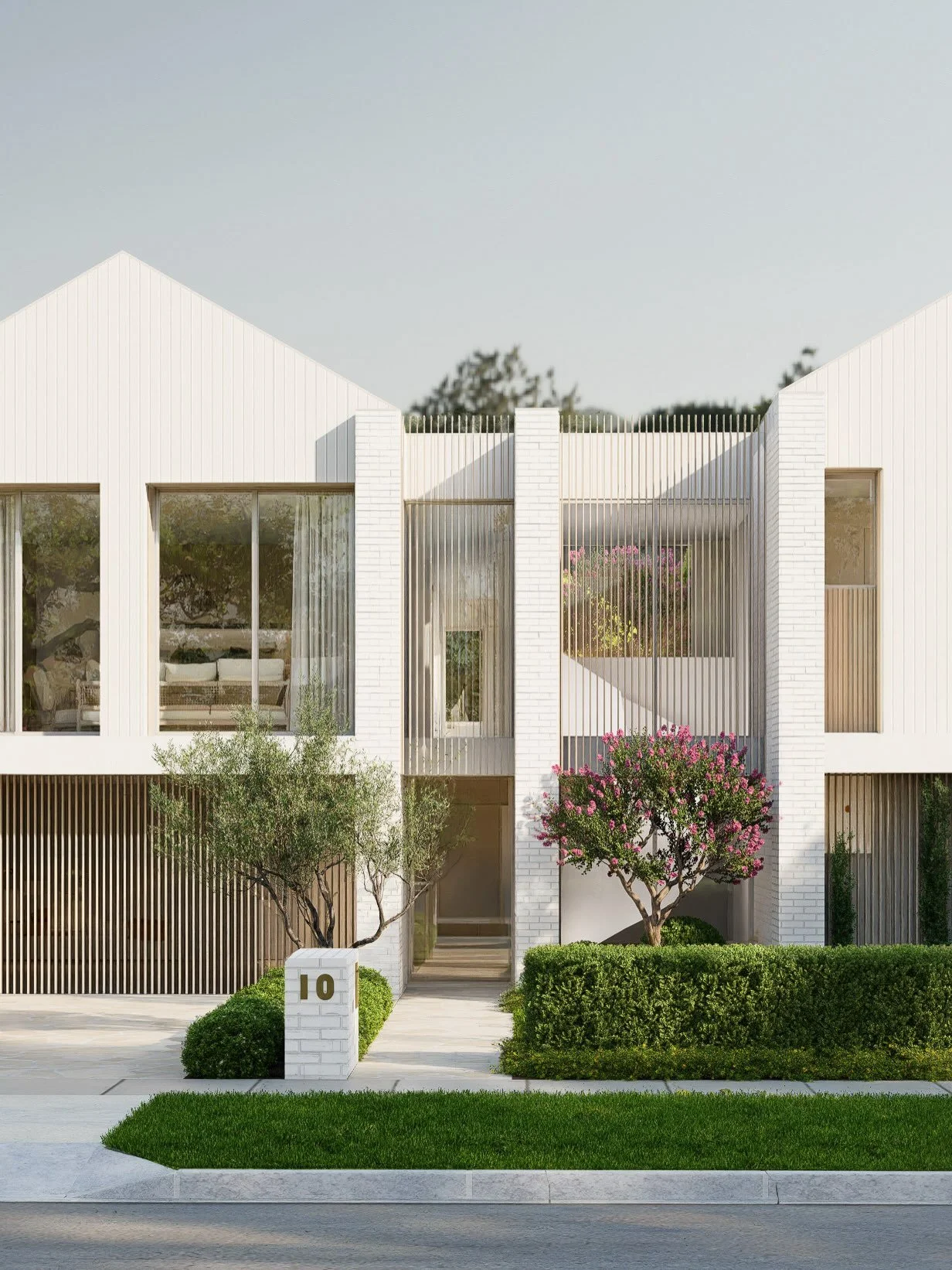 House D offers refined two-storey living.
⠀⠀⠀⠀⠀⠀⠀⠀⠀
With four bedrooms (two masters), 3.5 bathrooms, two living areas, a lift, double garage, pool, and outdoor fireplace, the design balances everyday practicality with architectural clarity. A dynamic
