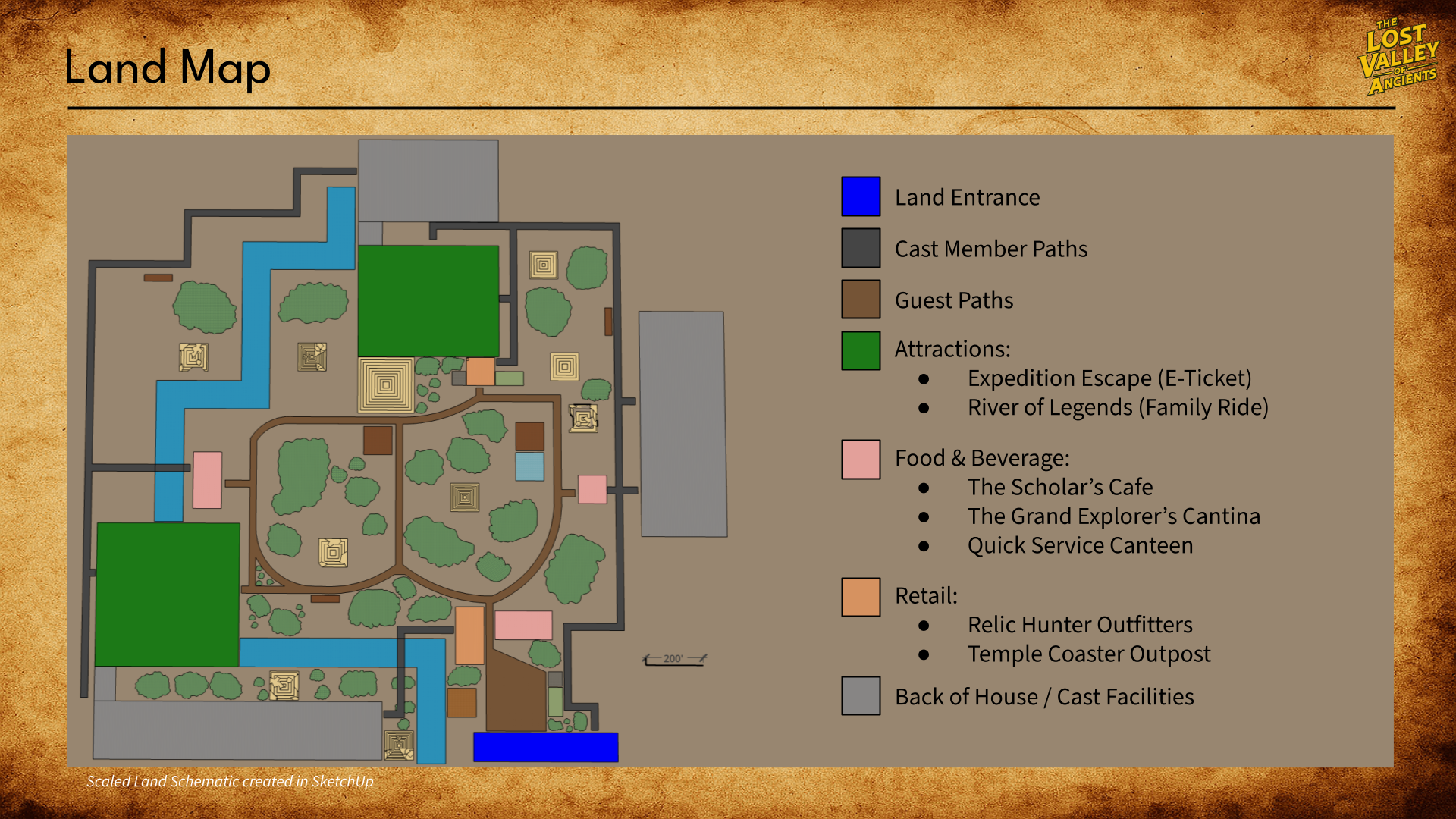 Themed Land Map Layout