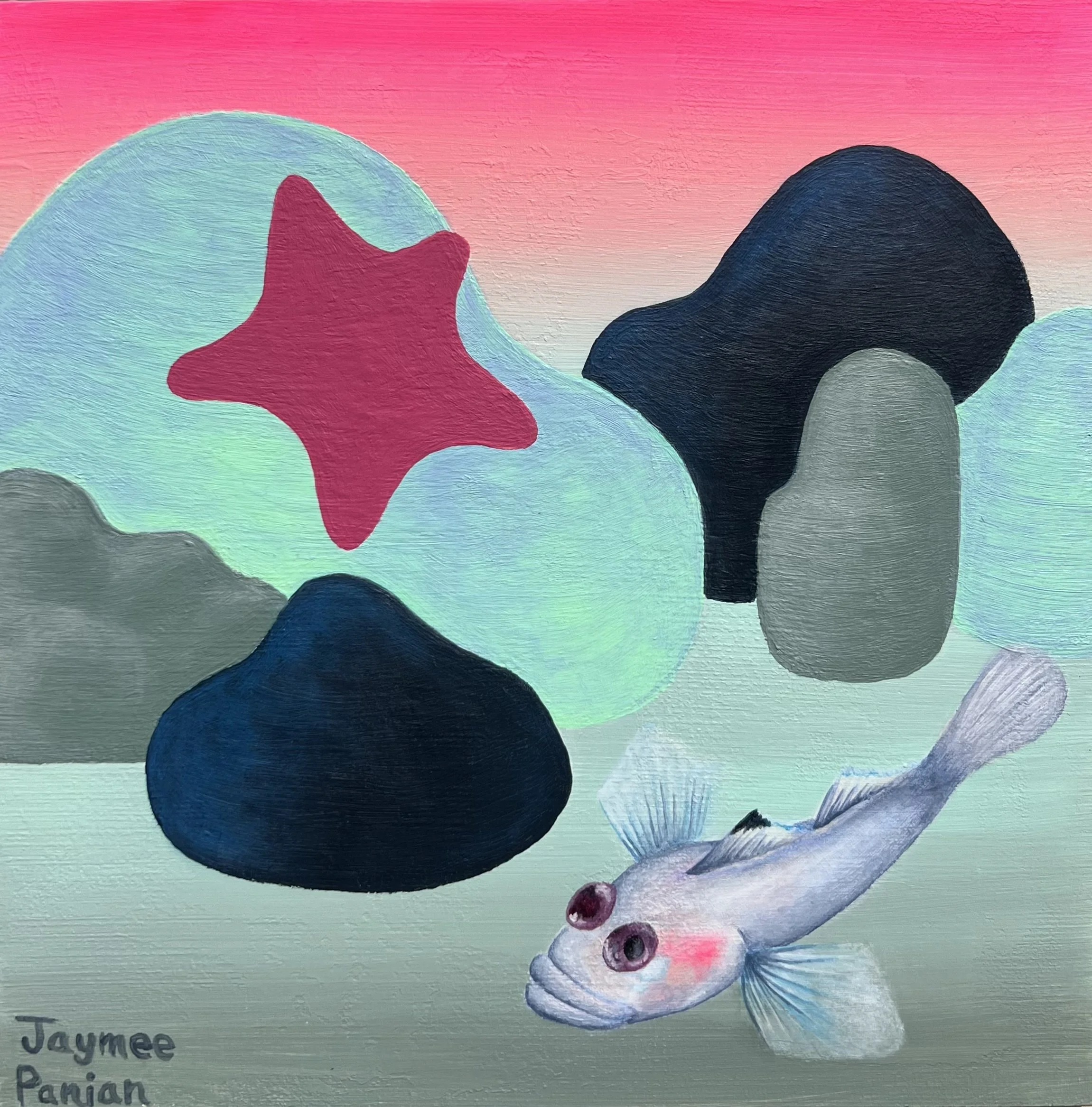 "The Black Eyed Goby" 
8" X 8"