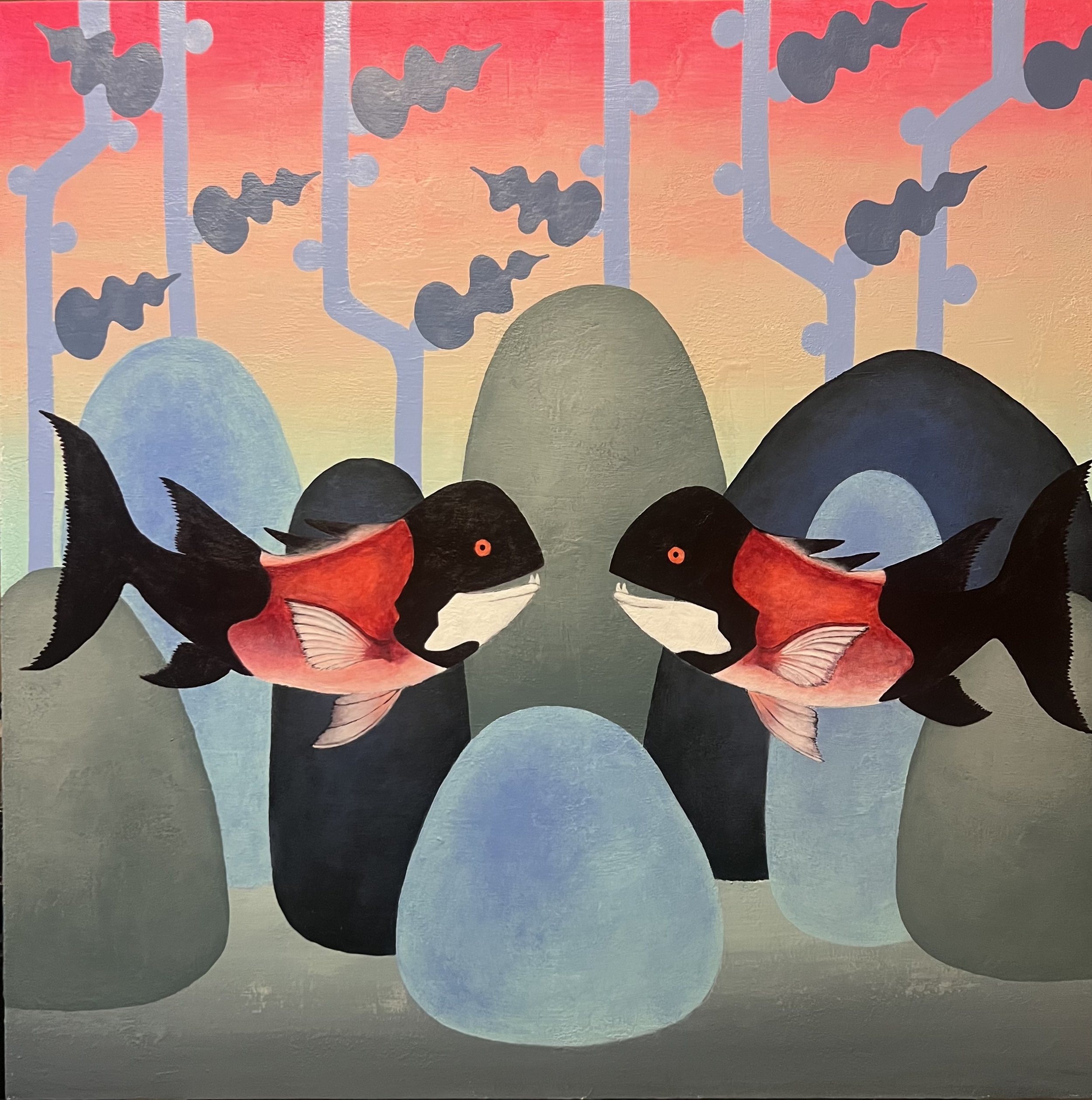 "Fish Fight"
30" X 30"